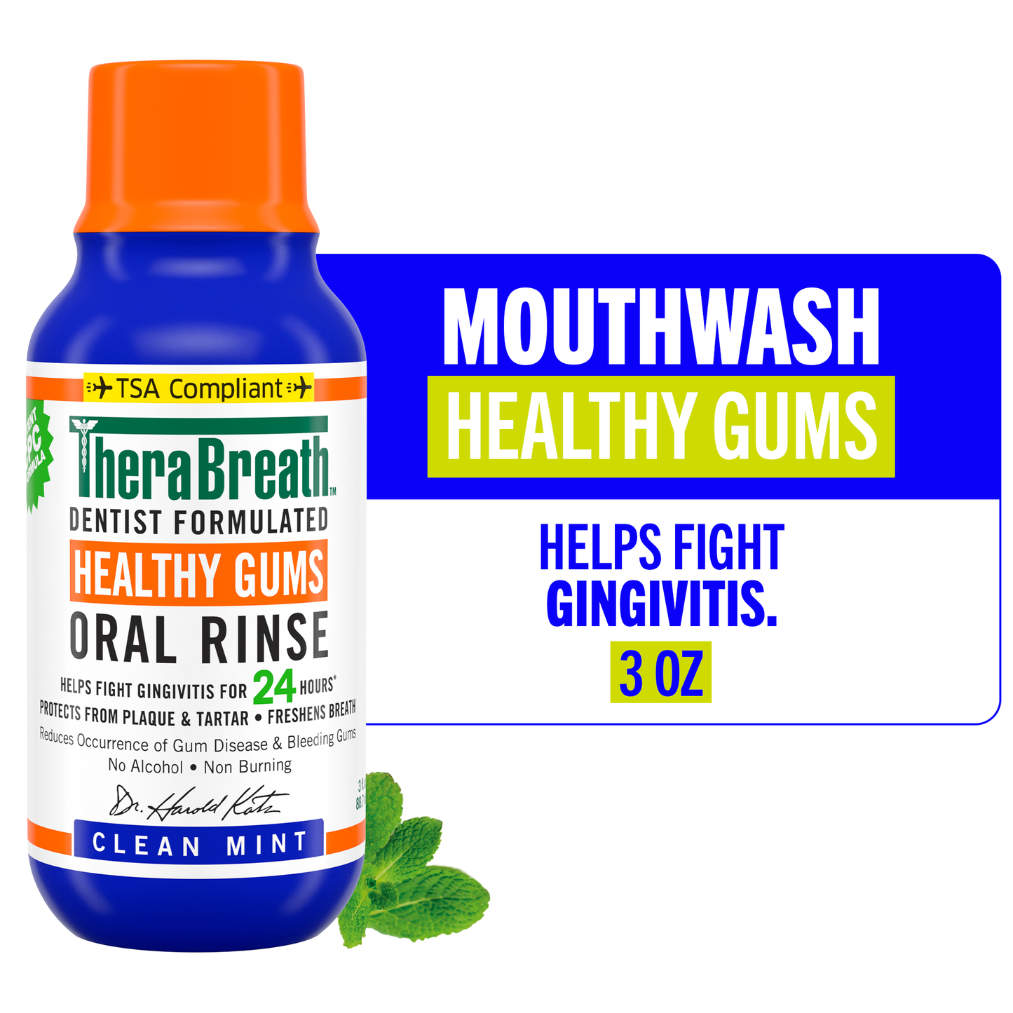 TheraBreath Healthy Gums Mouthwash 3oz (9X8Pk/3Oz CLNMNT)
