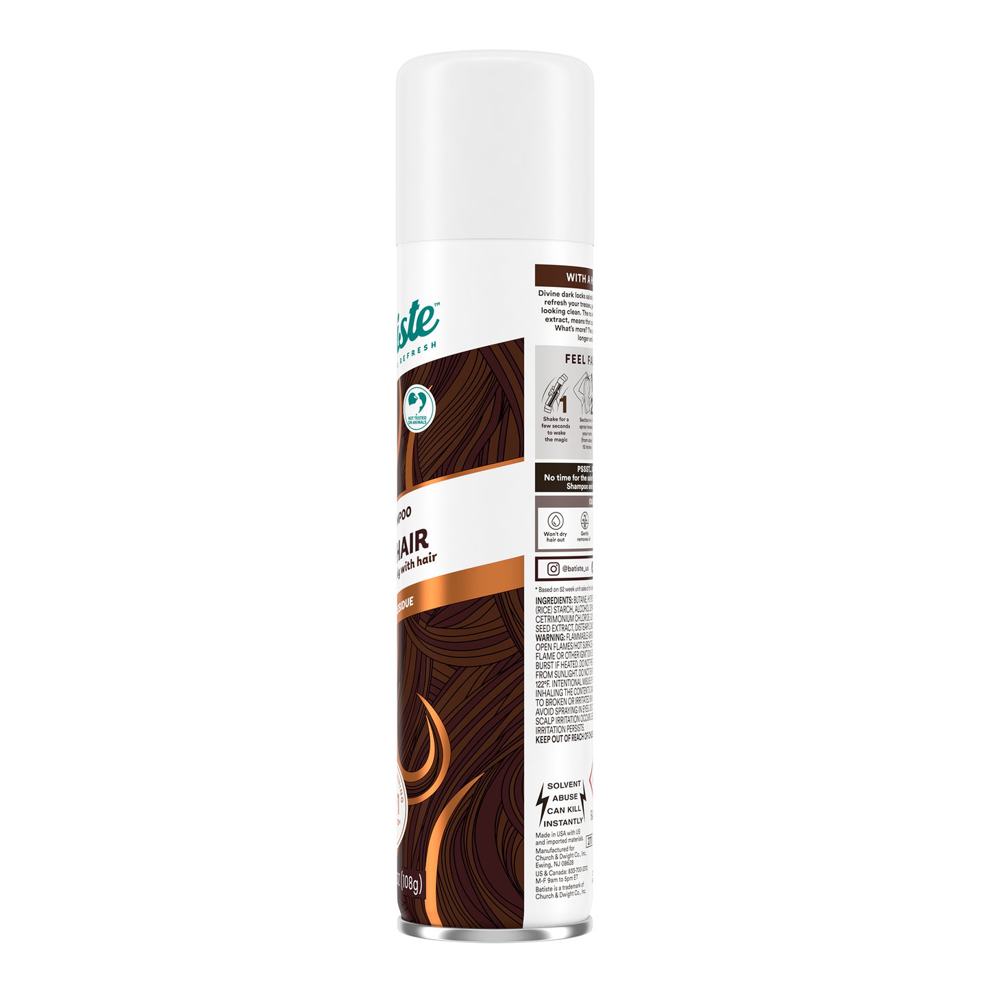 Batiste Dark & Deep Brown Dry Shampoo 3x3.81oz/108g (Voc)