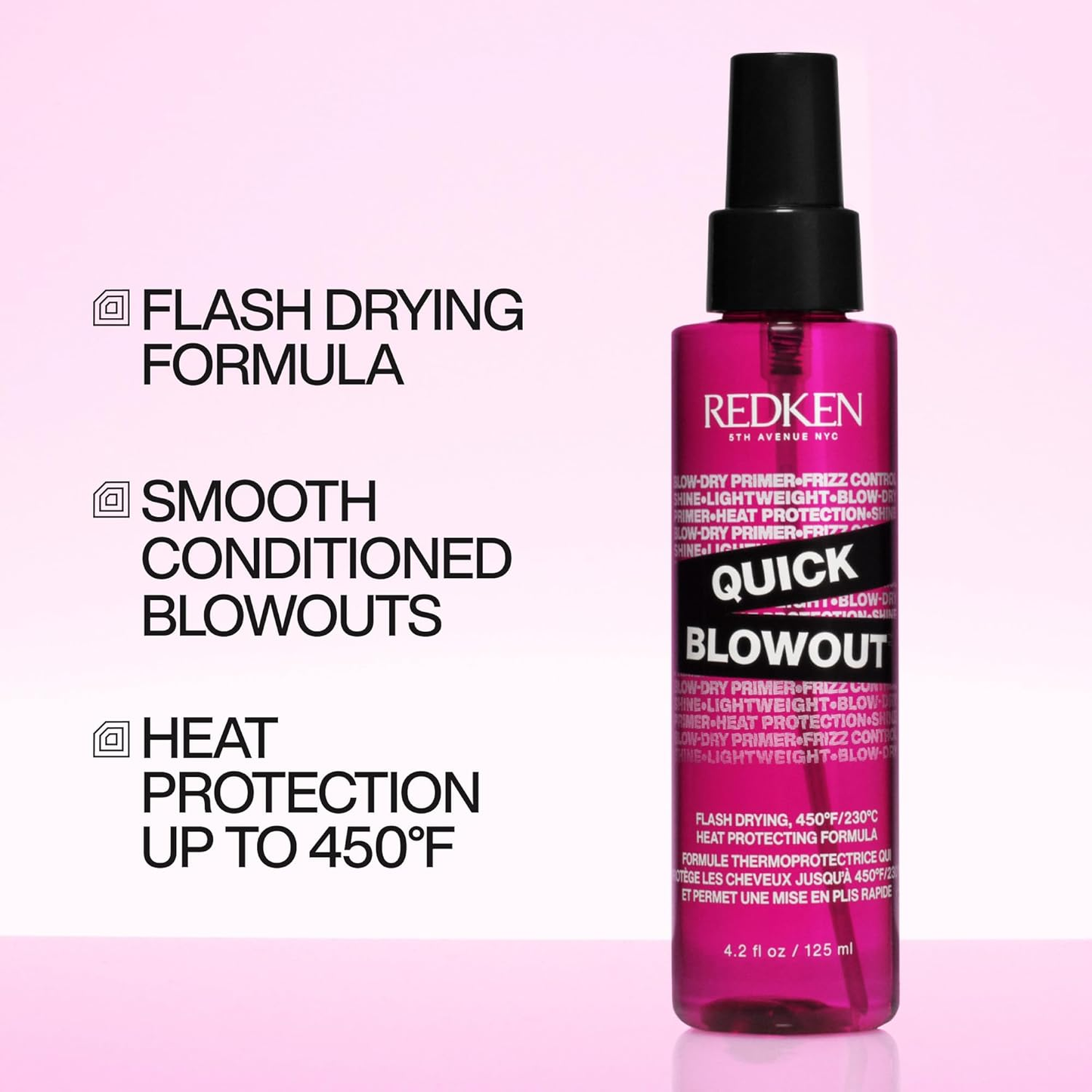 Redken Quick Blowout Spray Secado Rápido Protector del Calor