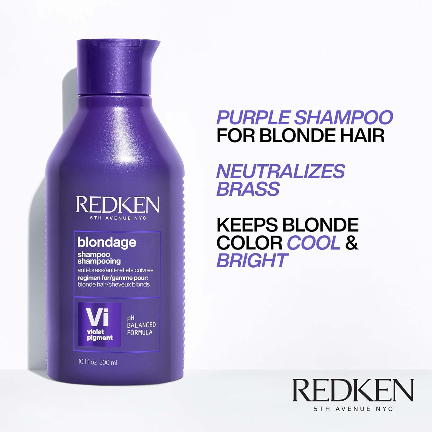Redken Blondage High Bright Champú Tonificante Morado
