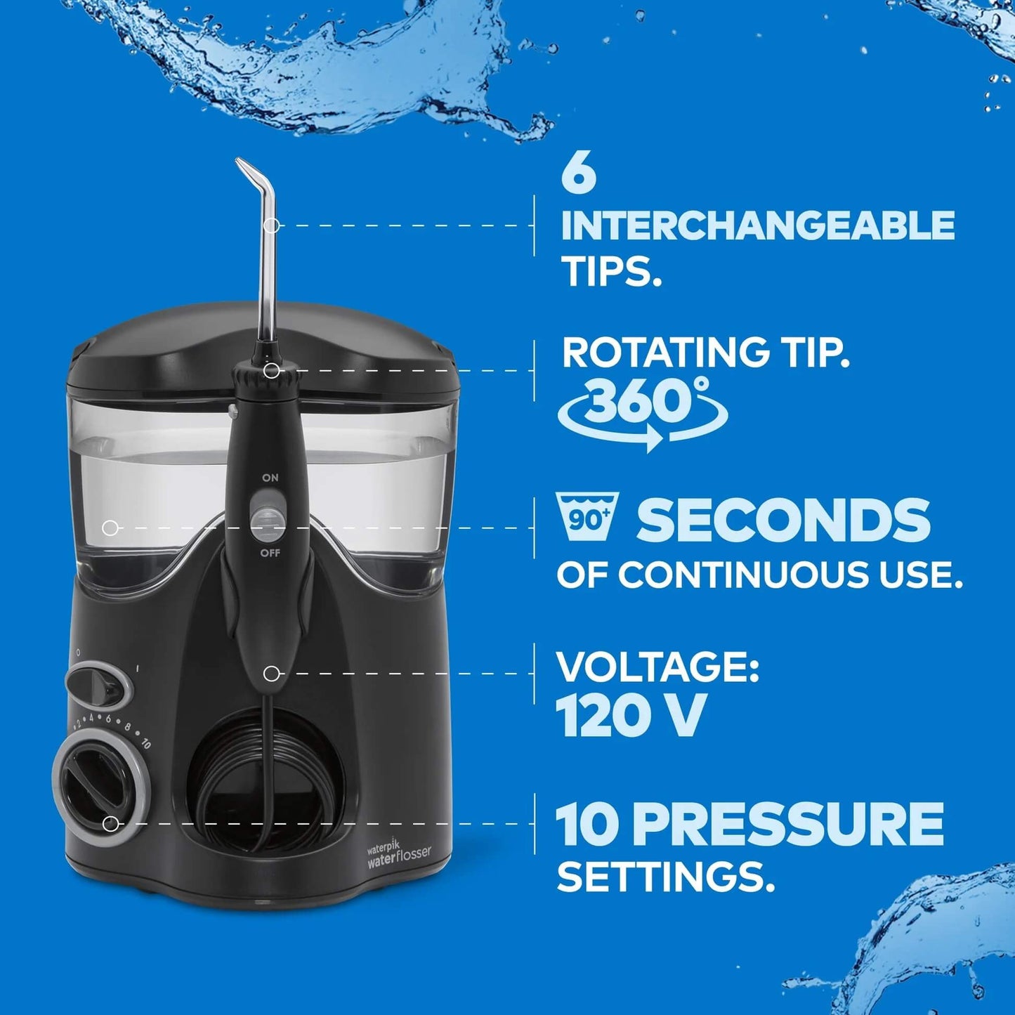 Irrigador bucal Waterpik Ultra – Negro (WP-112)