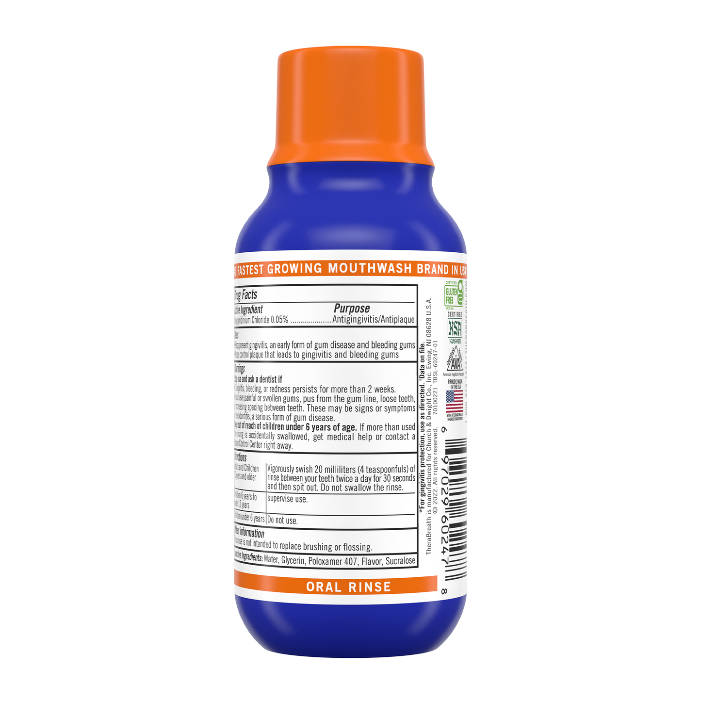 TheraBreath Healthy Gums Mouthwash 3oz (9X8Pk/3Oz CLNMNT)