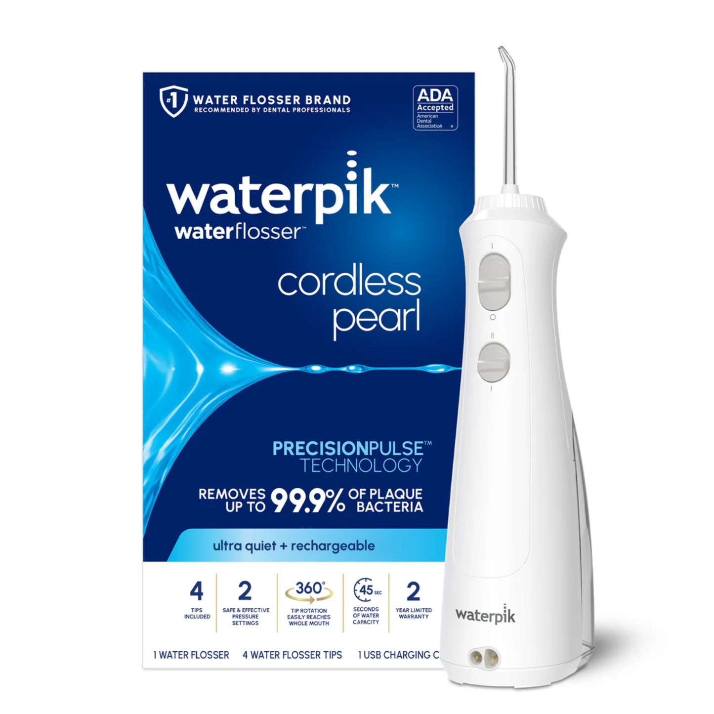 Waterpik Cordless Pearl Water Flosser WP-27EU White