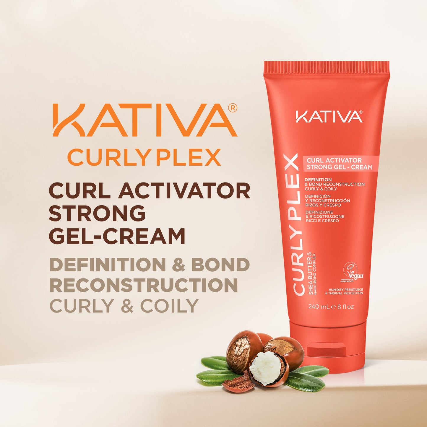 Kativa Curly Plex Curl Activator Strong Gel-Cream(C-C) 240Ml