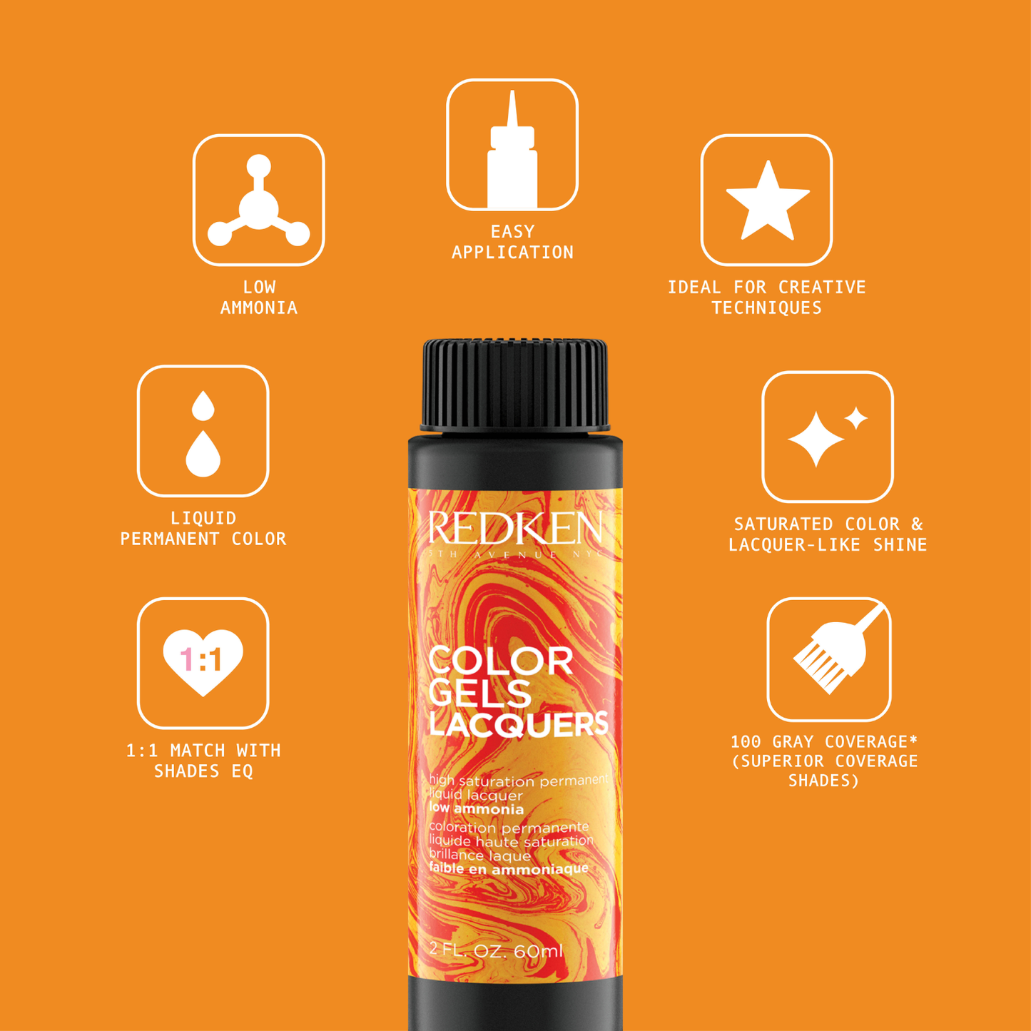 Redken Color Gels Lacquers 7NN Polvo de cacao natural Tinte permanente