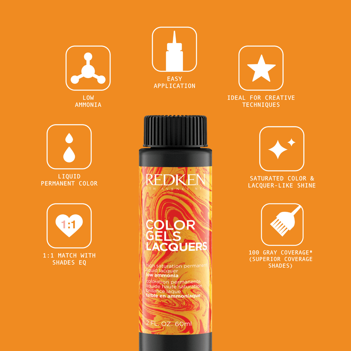 Redken Color Gels Lacquers 7NN Natural Cocoa Powder Permanent Color