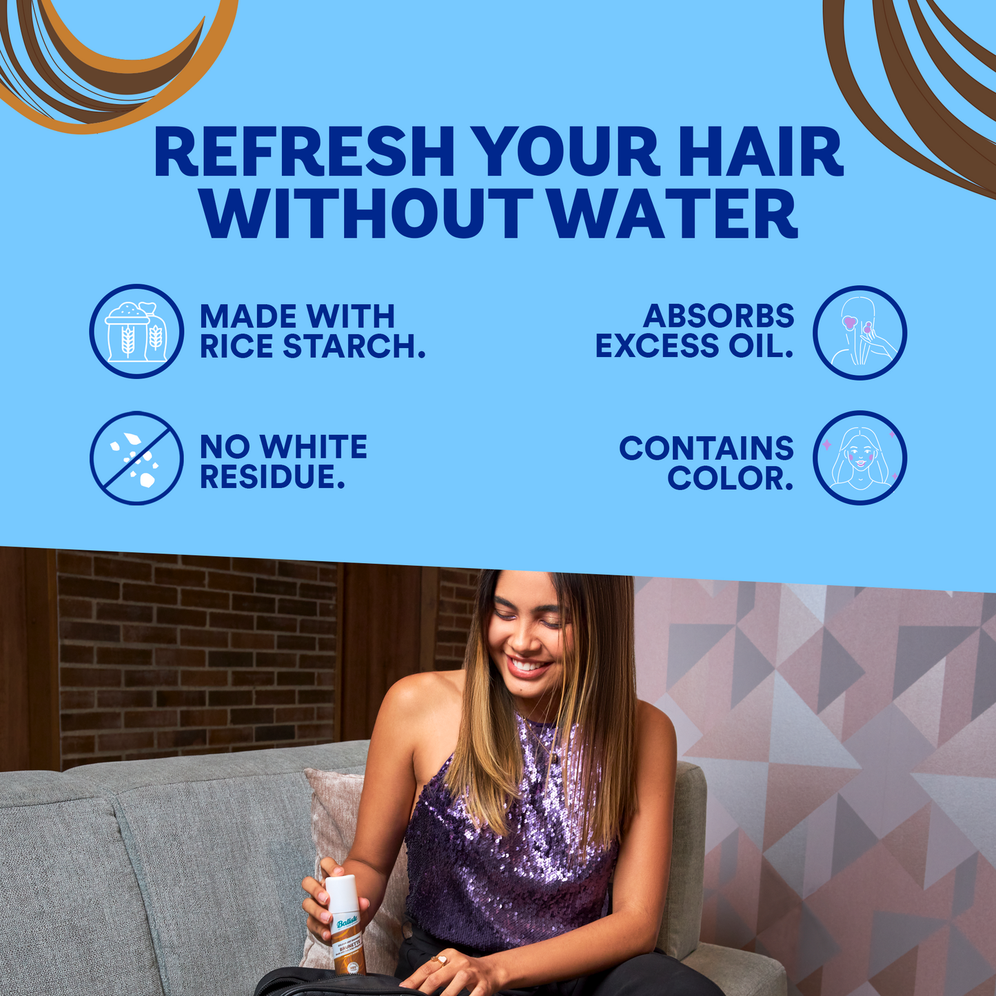 Batiste Beautiful Brunette Dry Shampoo 3x3.81oz/108g (Voc)