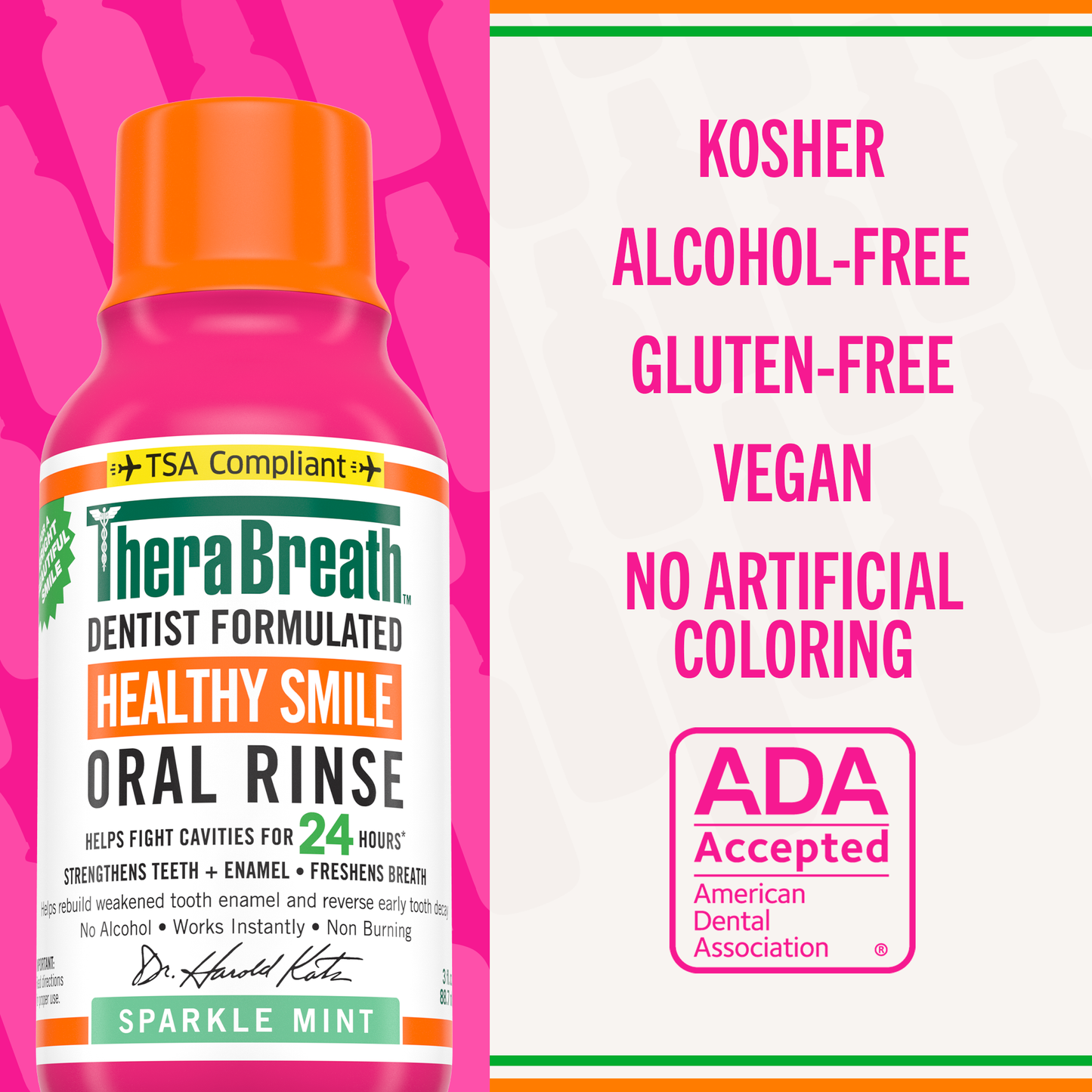 TheraBreath Sparkle Mint Mouthwash 3oz (72/3Oz)