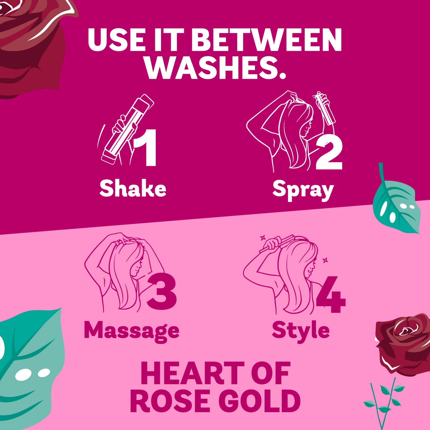 Champú seco Batiste Rose Gold – Paquete de 3 (108 g cada uno)