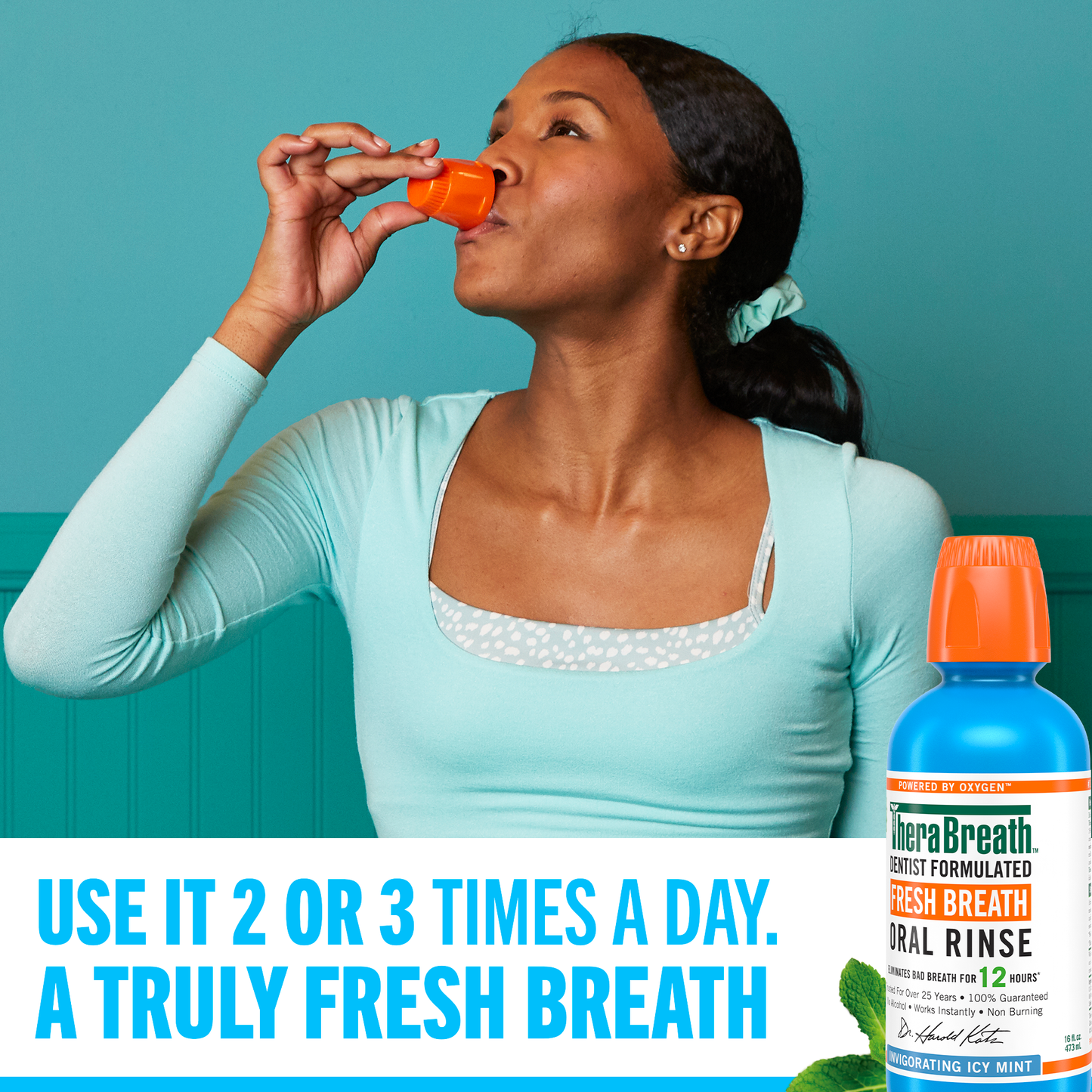 TheraBreath Icy Mint Mouthwash 16oz (4/3Pkx16Oz Intl LP)