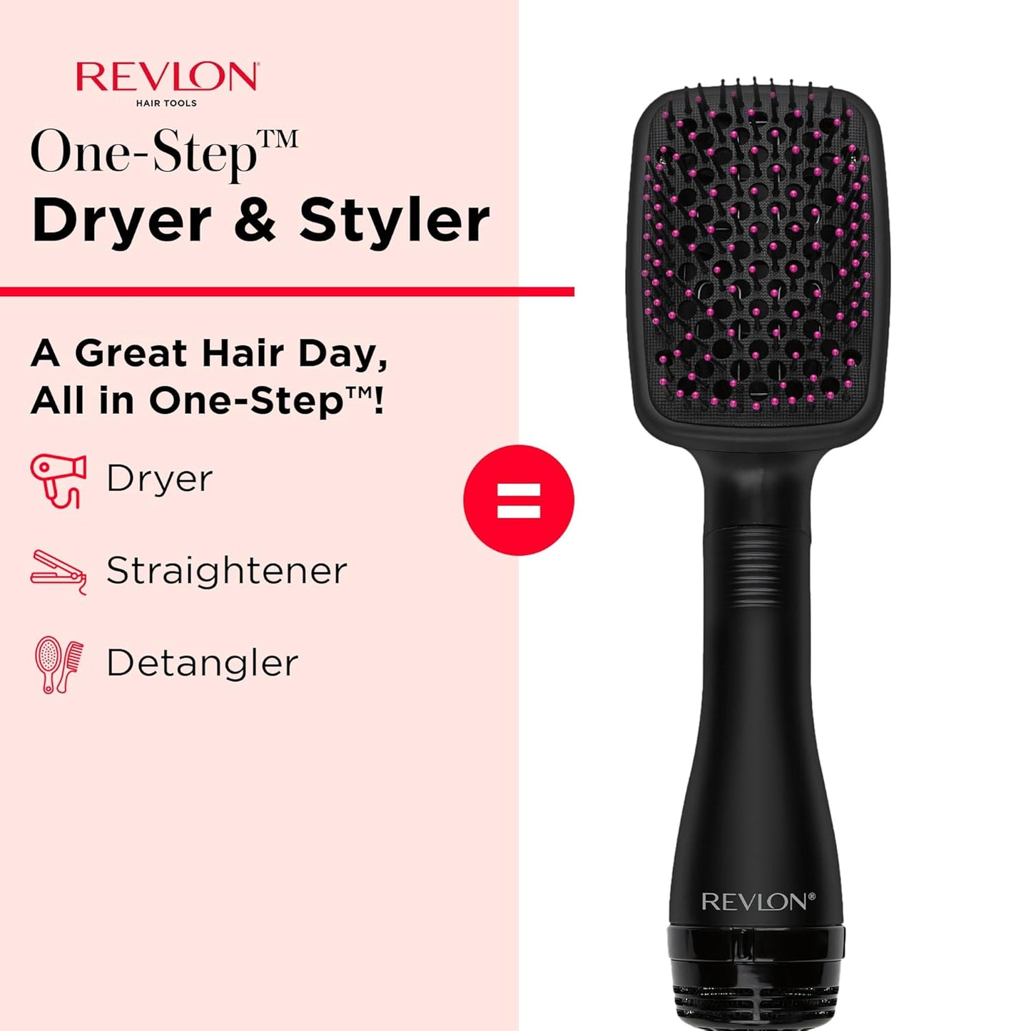 Secador y Moldeador de Pelo Revlon Pro Collection One Step con Almohadilla de Muelle y Silicona