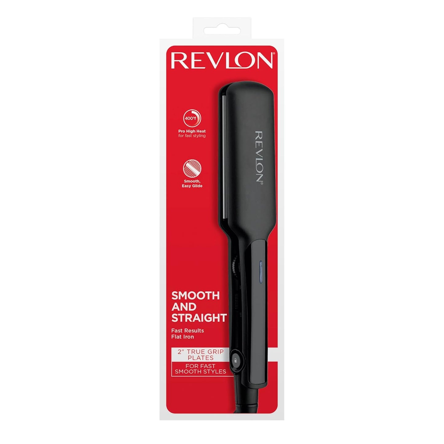 Plancha plana de cerámica Revlon de 2" para resultados rápidos