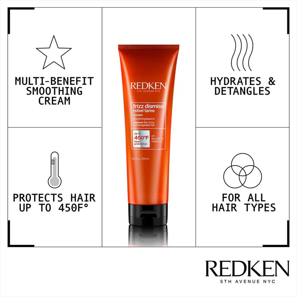 Redken Frizz Dismiss Rebel Tame Heat Protection Cream 8.5oz/250ml