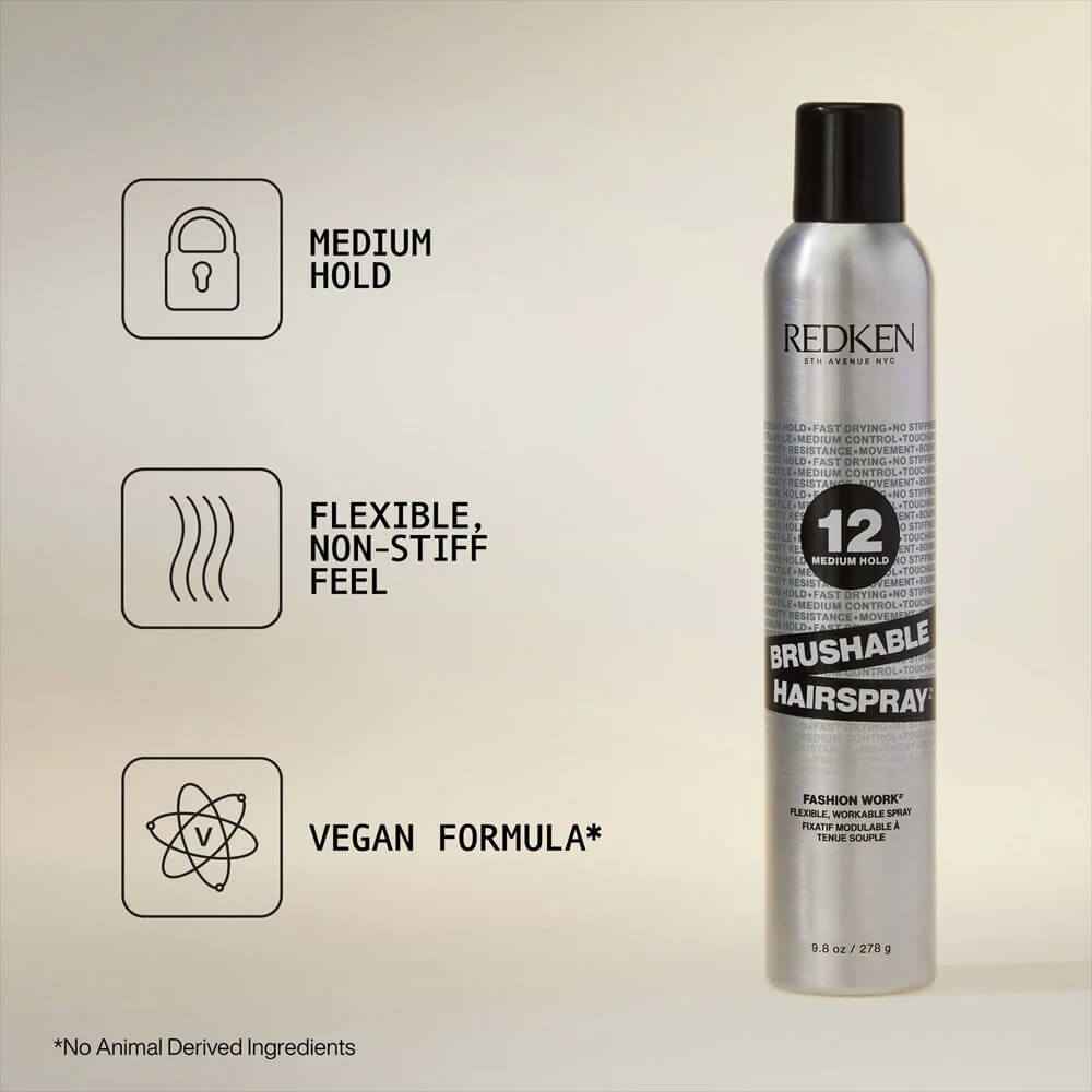 Redken Styling Brushable Hair Fashion Work Spray 12 Medium Hold 10.4 Oz