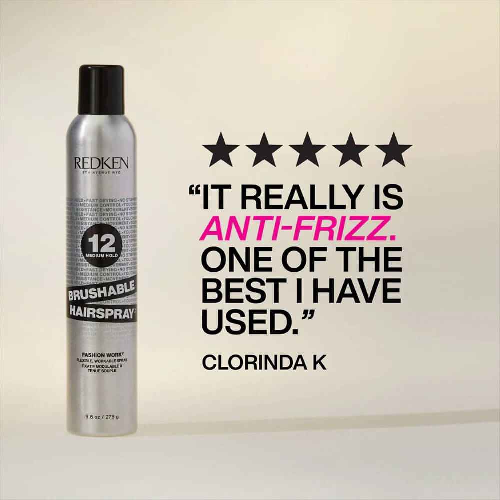 Redken Styling Brushable Hair Fashion Work Spray 12 Medium Hold 10.4 Oz