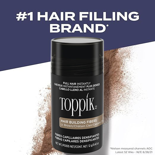Toppik Hair Building Fibers Light Brown 12g