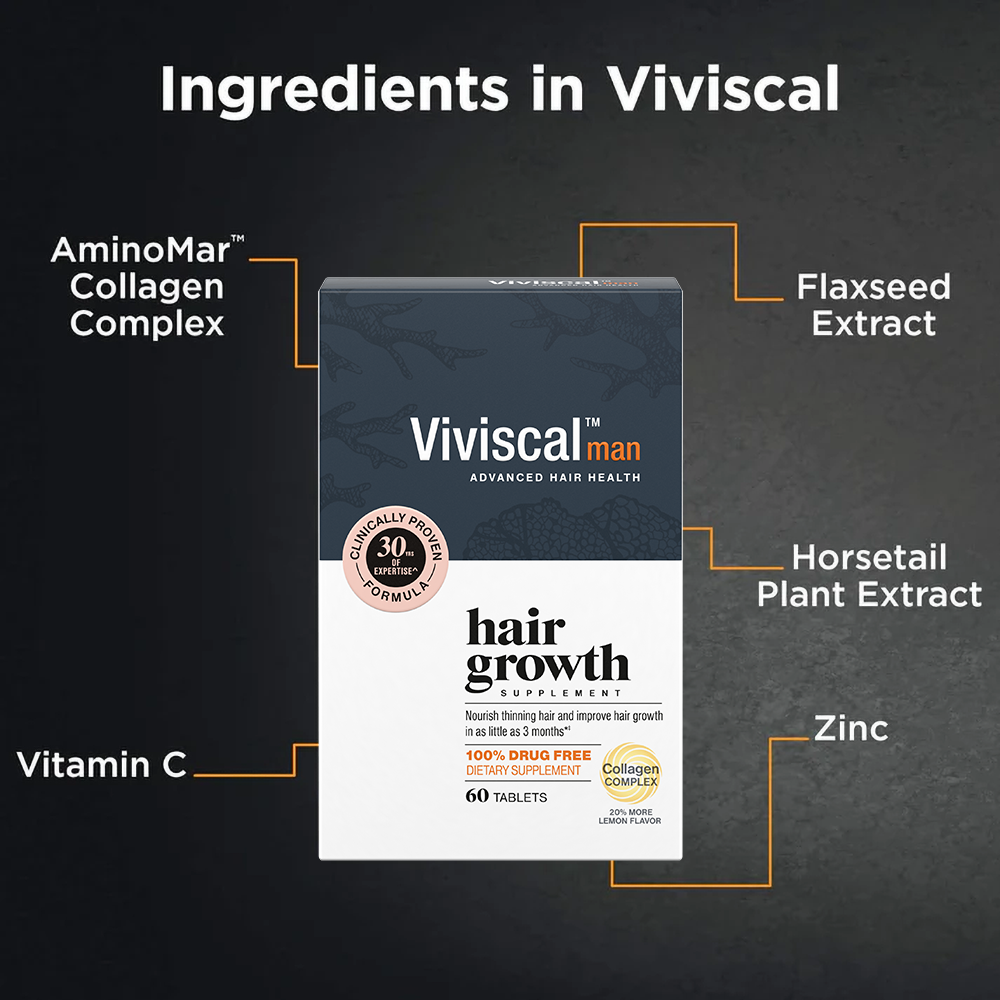 Viviscal Men’s Supplement 10/3 Pkg x 60 Ct