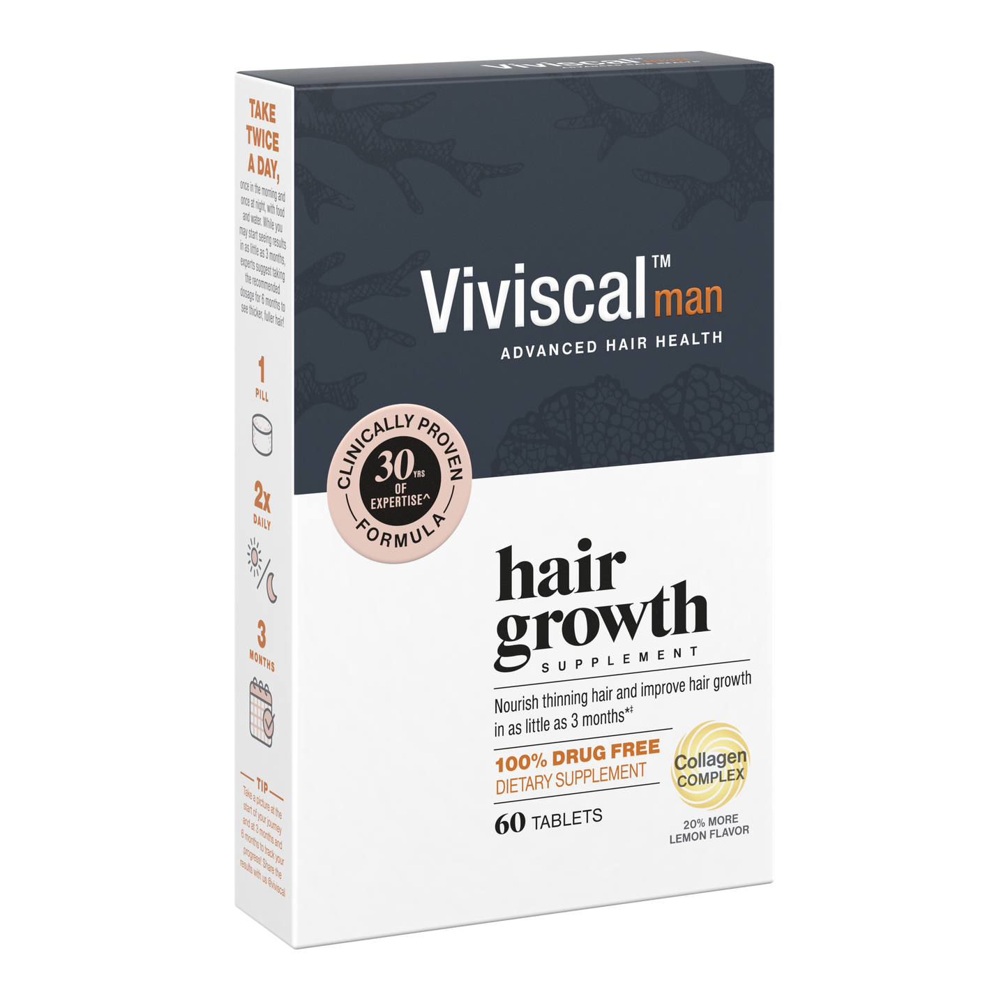 Suplemento Viviscal para hombres, paquete de 10/3 x 60 unidades