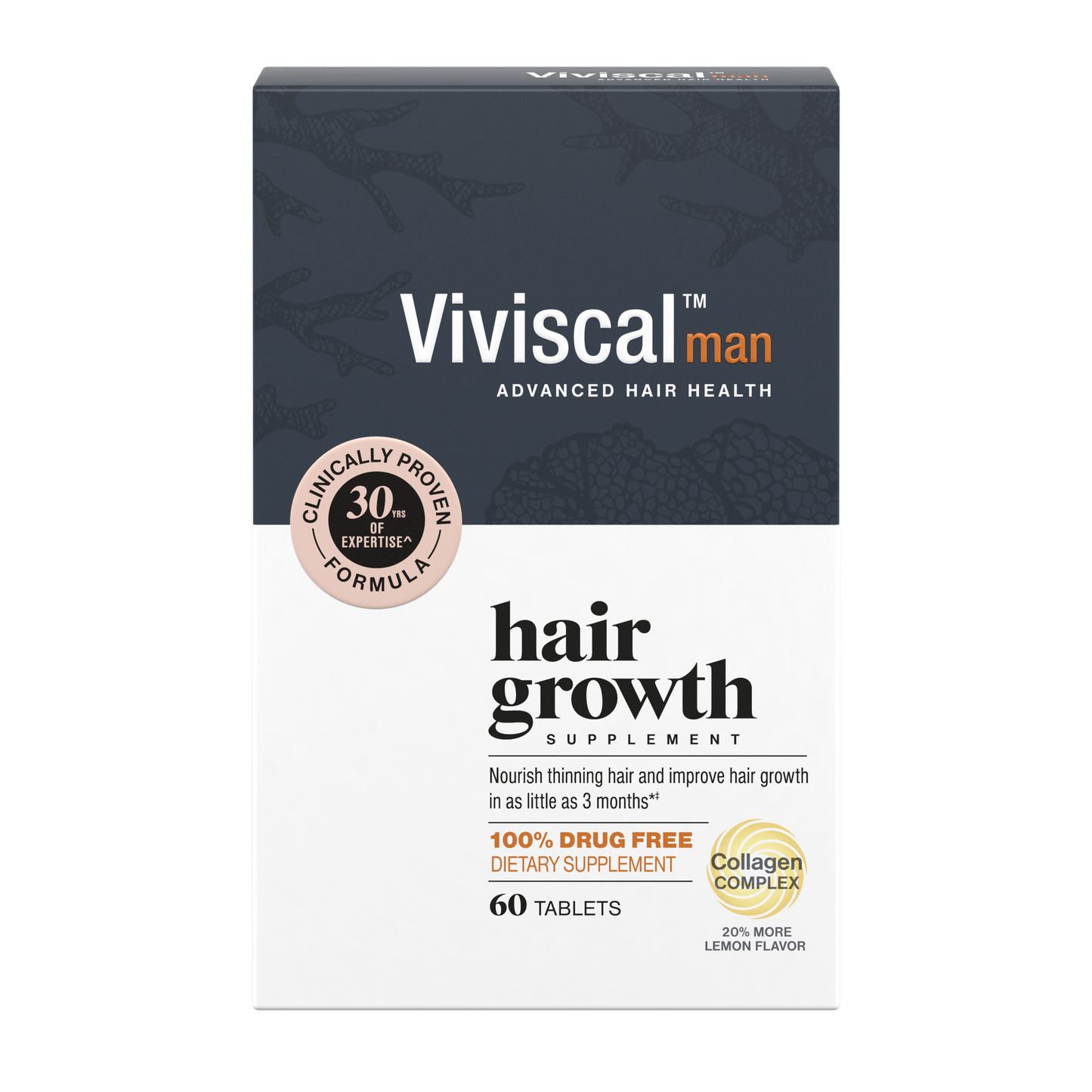 Suplemento Viviscal para hombres, paquete de 10/3 x 60 unidades