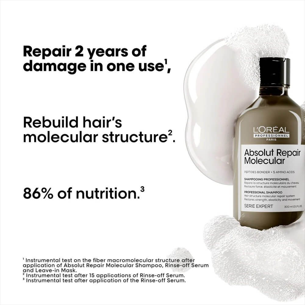 L’Oréal Professionnel Absolut Repair Molecular Sulfate-Free Deep Repairing Shampoo 50.7oz / 1500ml
