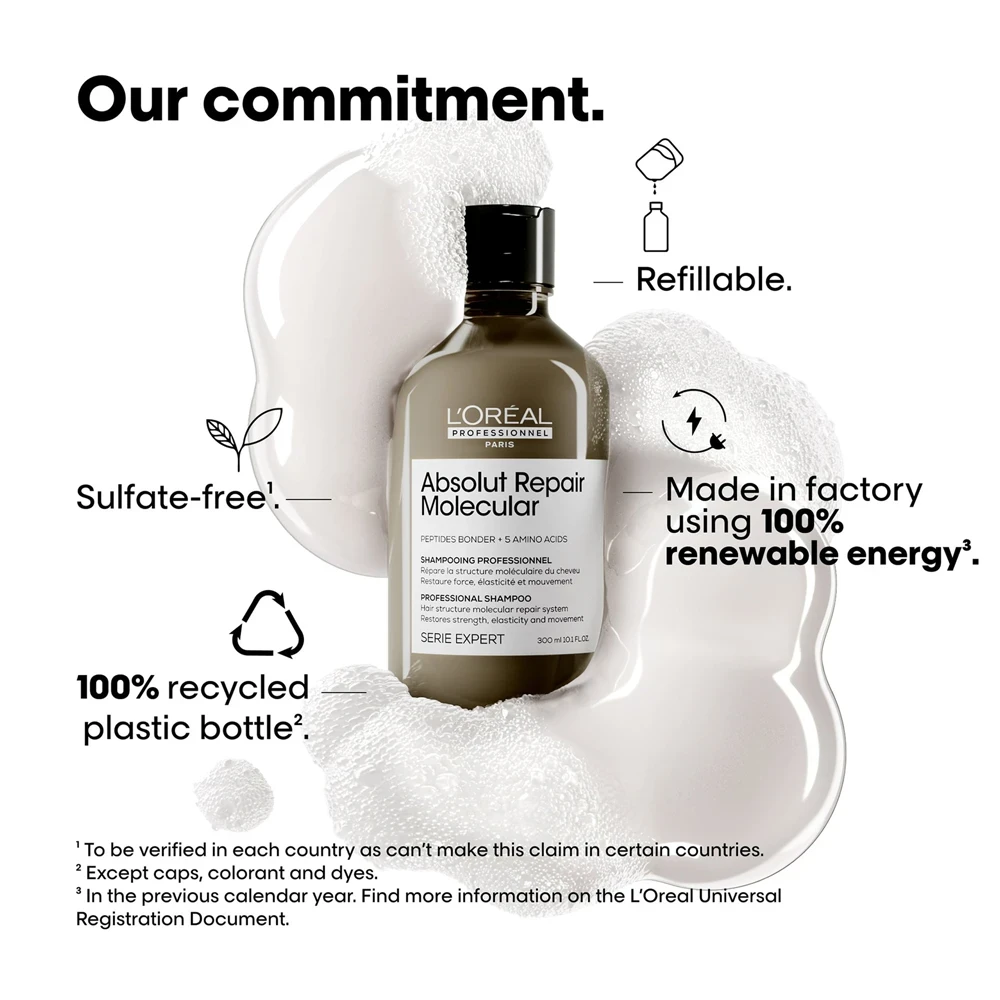 L’Oréal Professionnel Absolut Repair Molecular Sulfate-Free Repairing Shampoo 16.9oz / 500ml