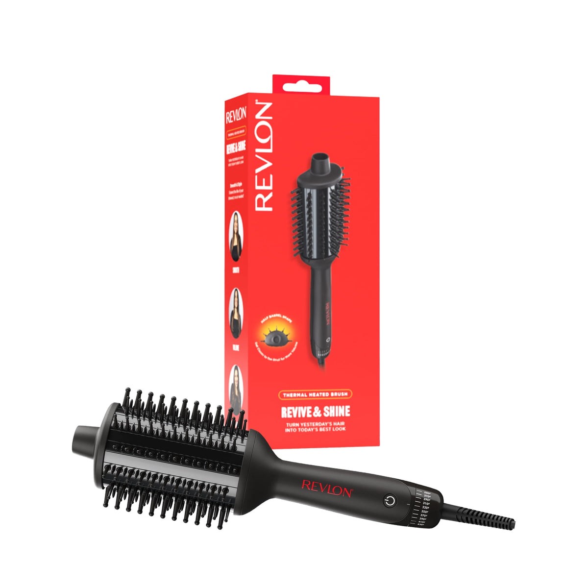 Revlon Revive & Shine Half Barrel Heated Brush