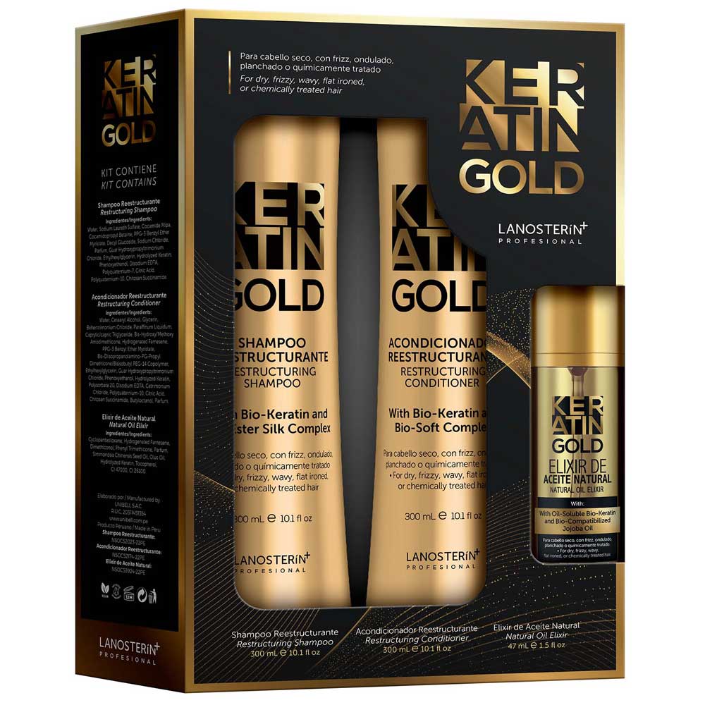 Lanosterin Professional Keratin Gold Perfect Routine