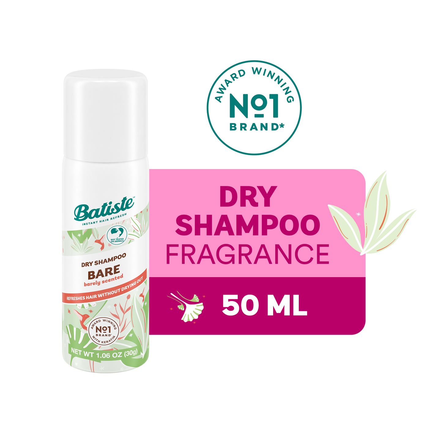 Batiste Bare Mini Dry Shampoo – 6 Pack (1.06 oz / 30 g each)