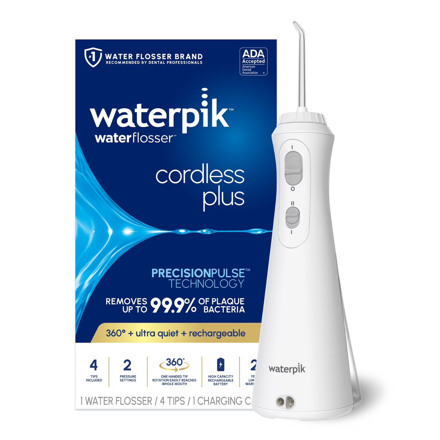 Waterpik Cordless Enhance Water Flosser WF-21EU White