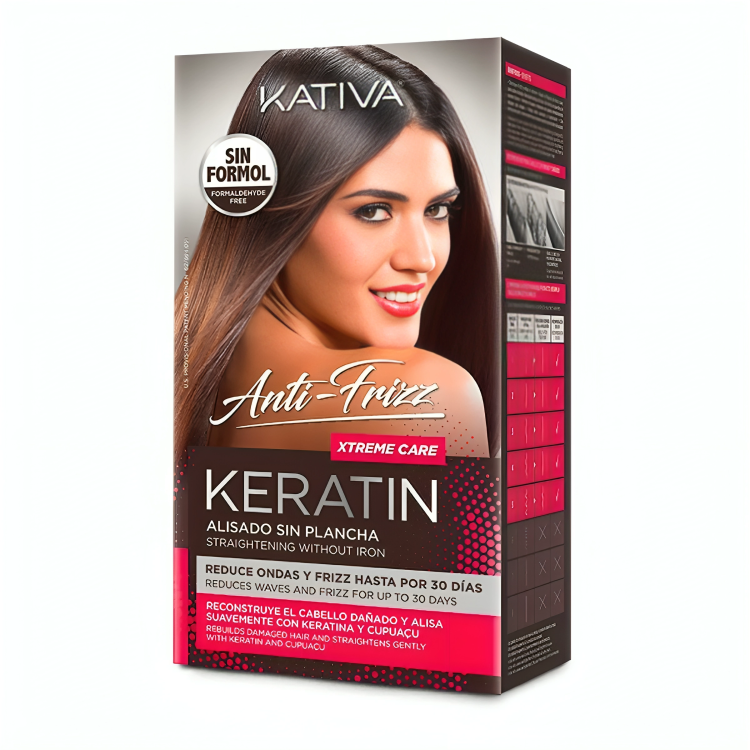 Kit Kativa Keratin Alisado Sin Plancha Xtreme Care Anti Frizz