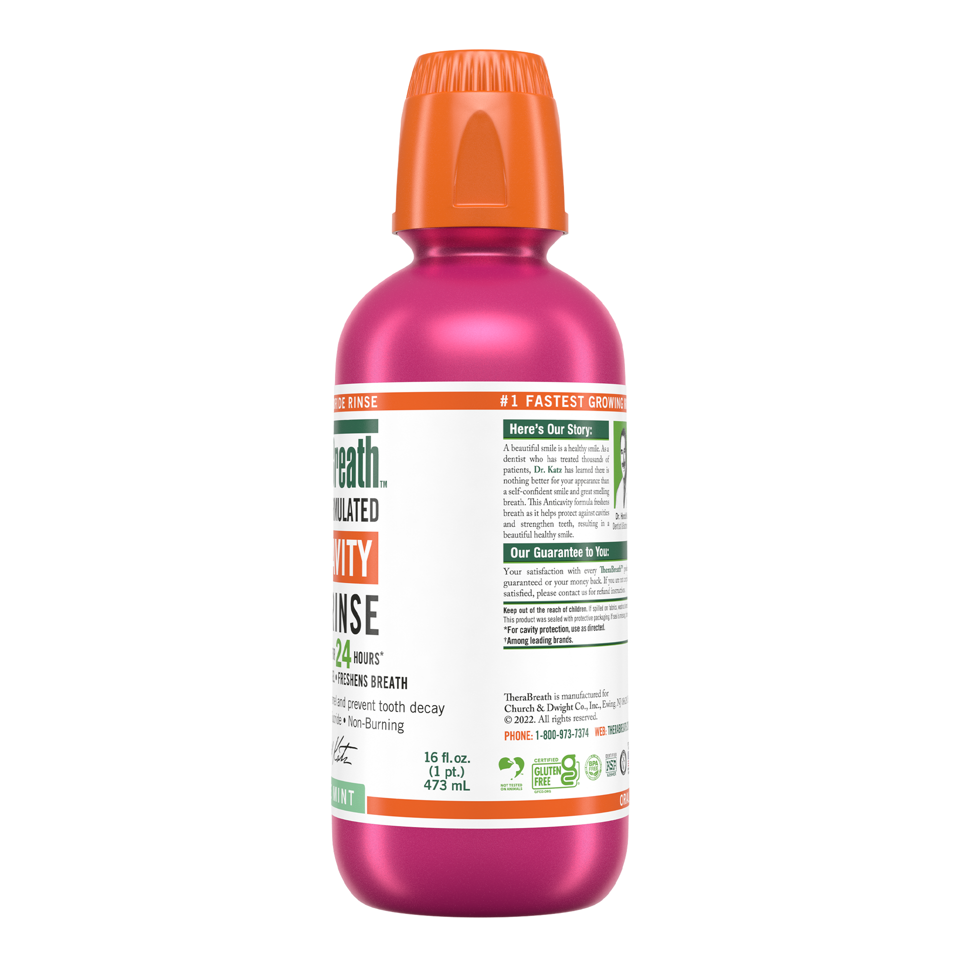 TheraBreath Sparkle Mint Mouthwash 16oz (4/3PKx16Oz)