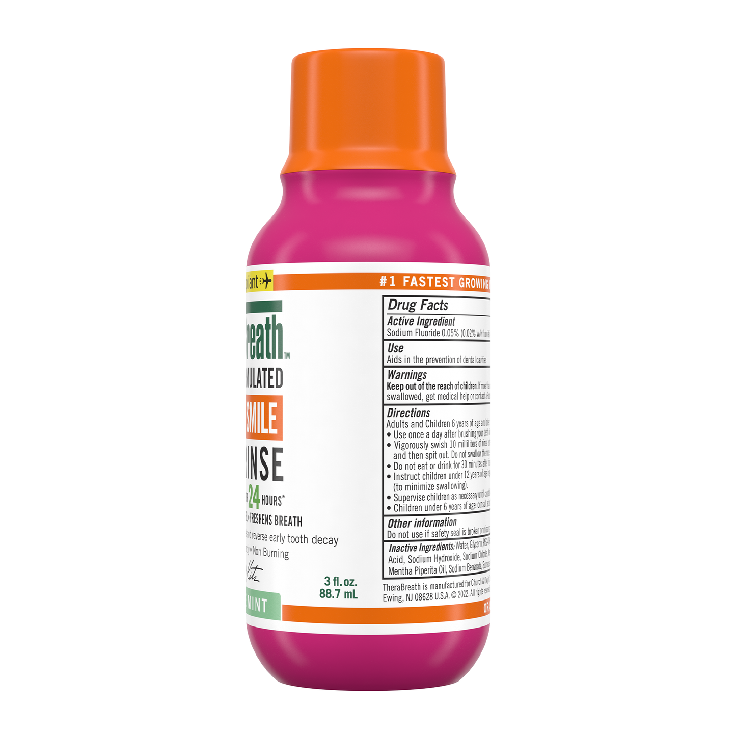 TheraBreath Sparkle Mint Mouthwash 3oz (72/3Oz)