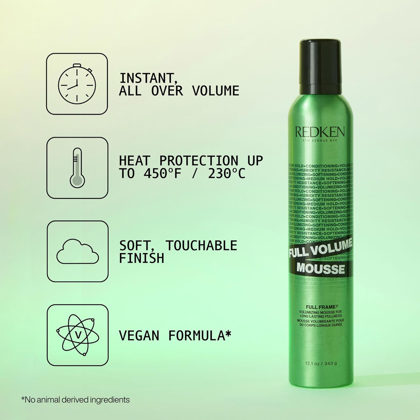Redken Full Frame Mousse voluminizador de fijación media