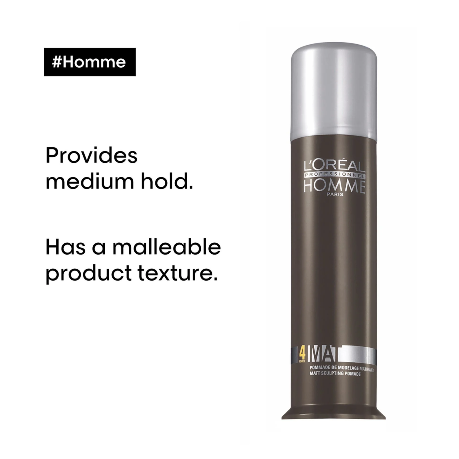 L'Oréal Professionnel Homme Sculpting Pomade – Strong Hold Pomade