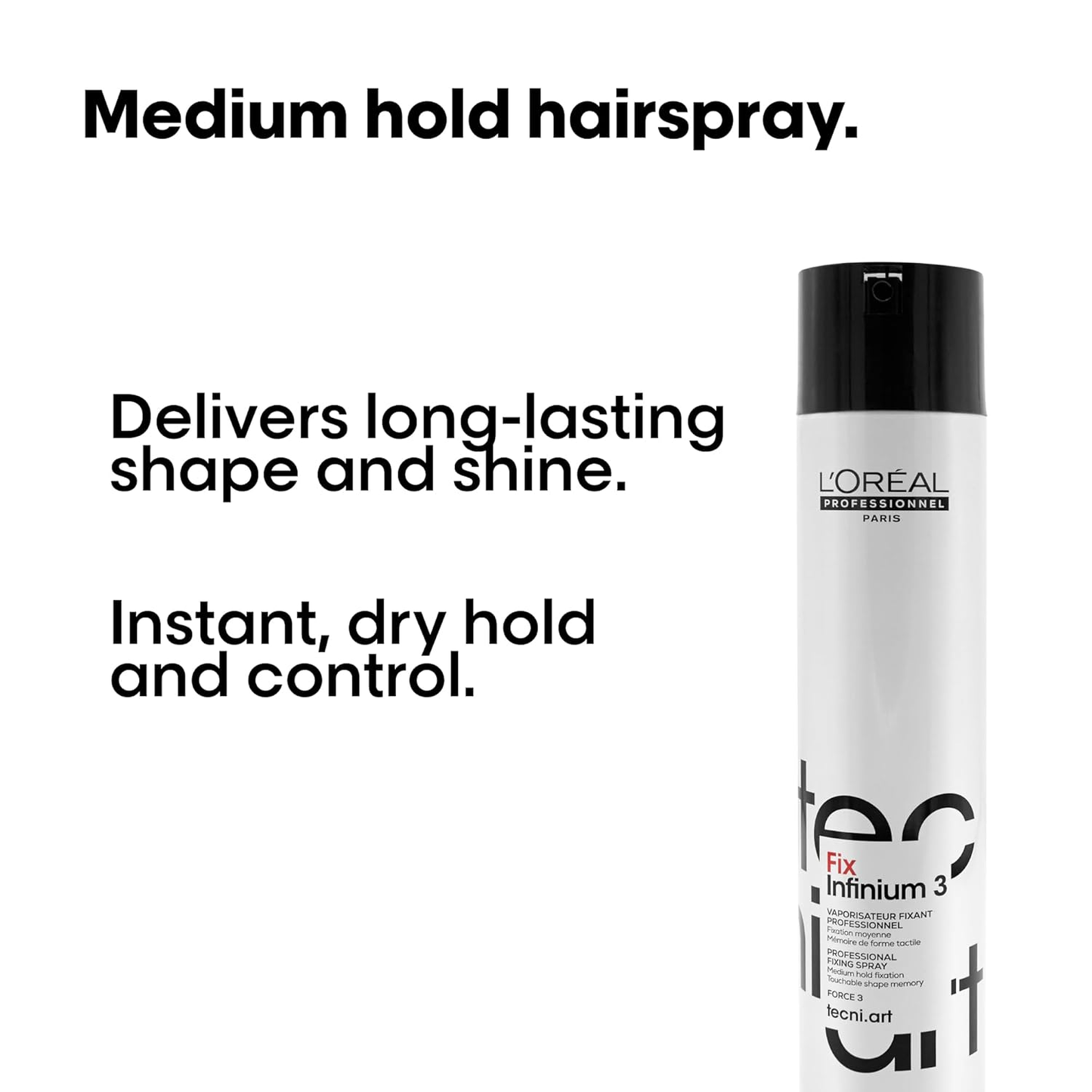 L'Oréal Professionnel Tecni.Art Infinium 3 – Medium Hold Hairspray