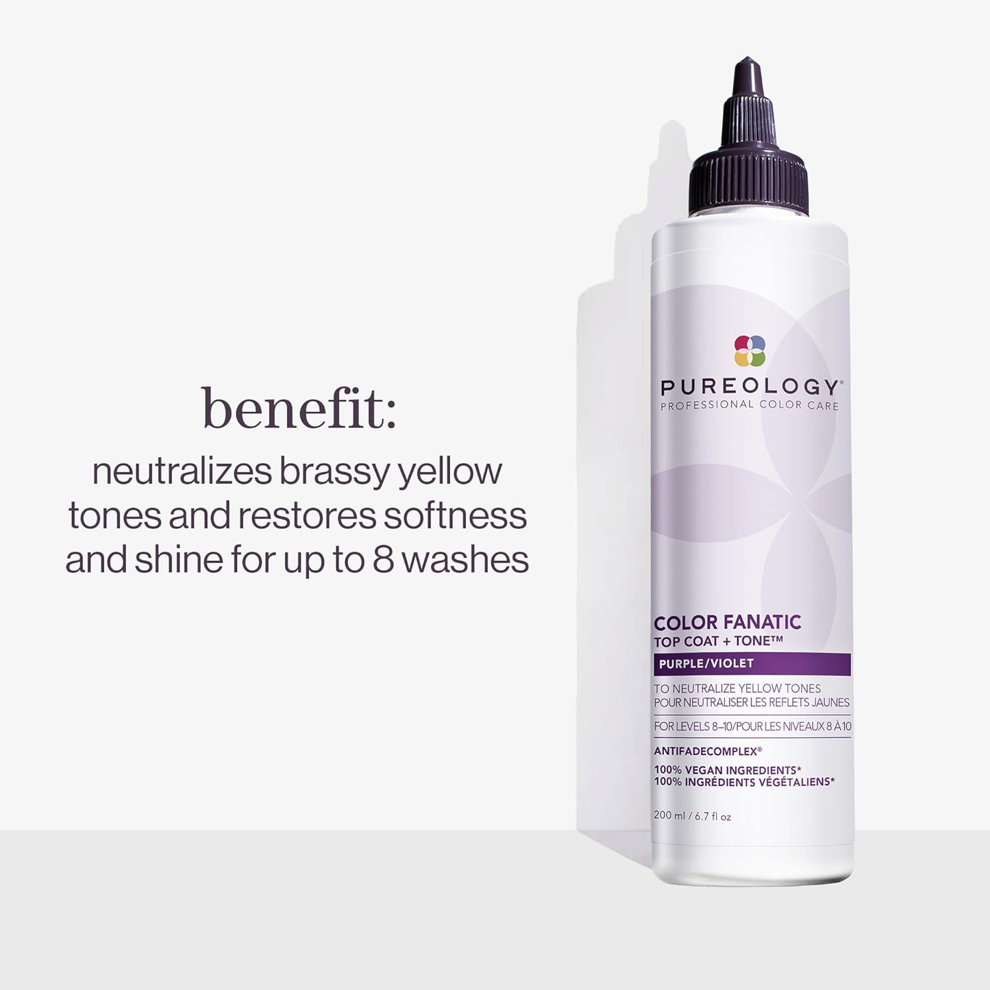 Pureology Color Fan Top Coat + Tone Violet 6.7Oz / 200ml