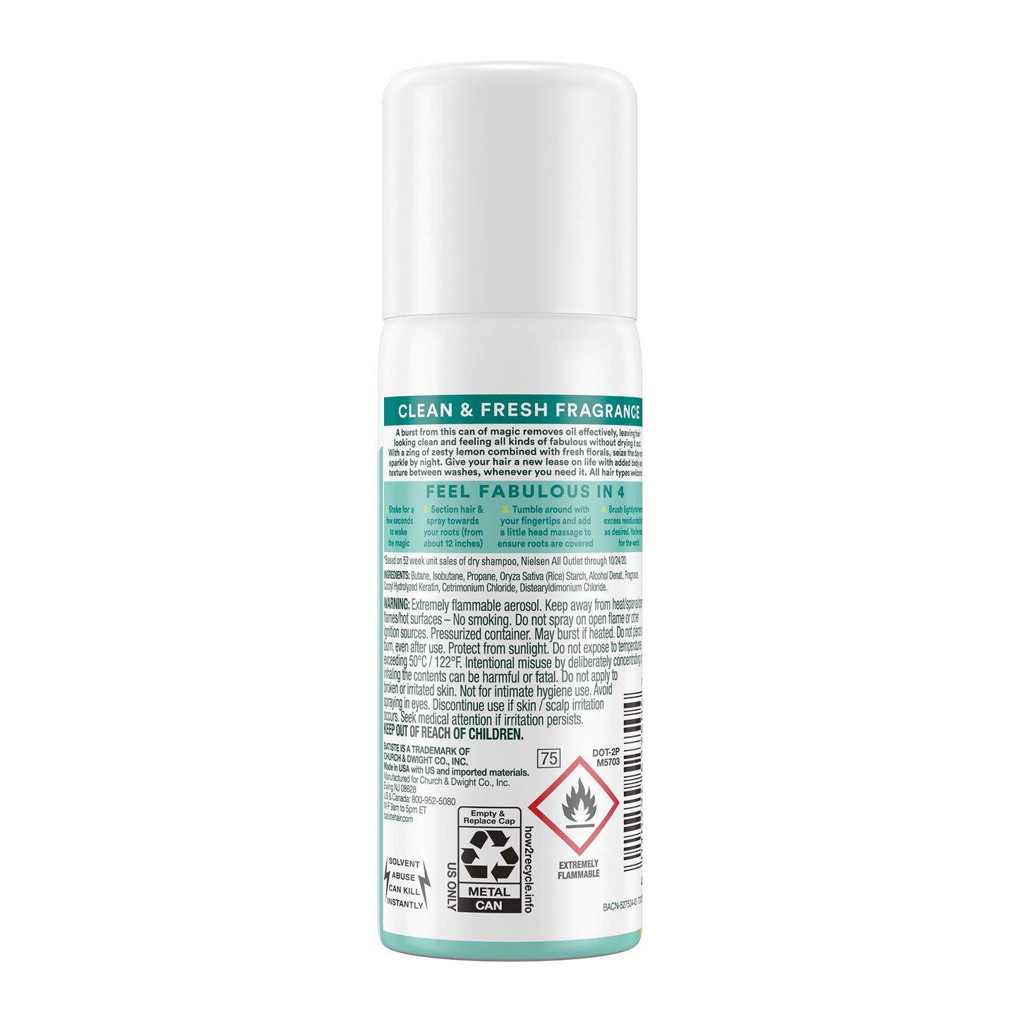 Batiste Original Mini Dry Shampoo – 6 Pack (1.06 oz / 30 g each)