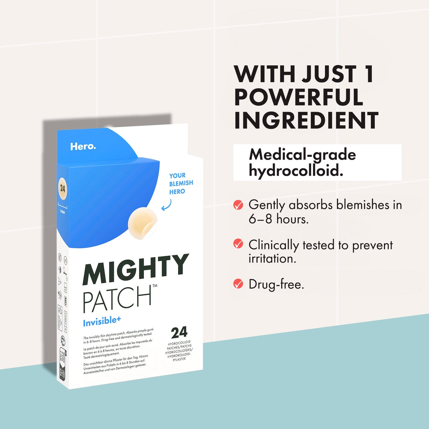 Hero Mighty Patch Invisible+ 24 Ct