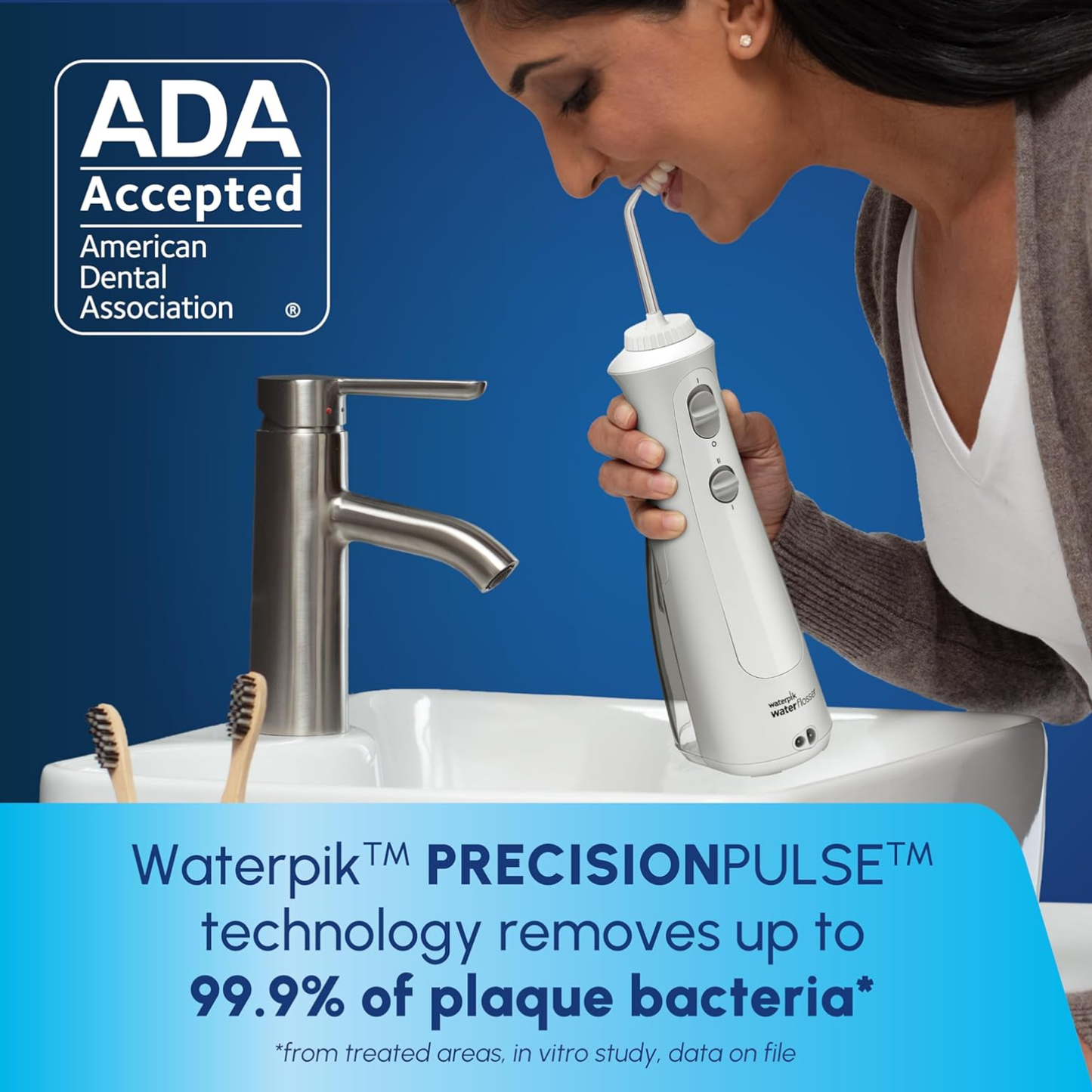 Waterpik Cordless Pearl Water Flosser WP-27EU White