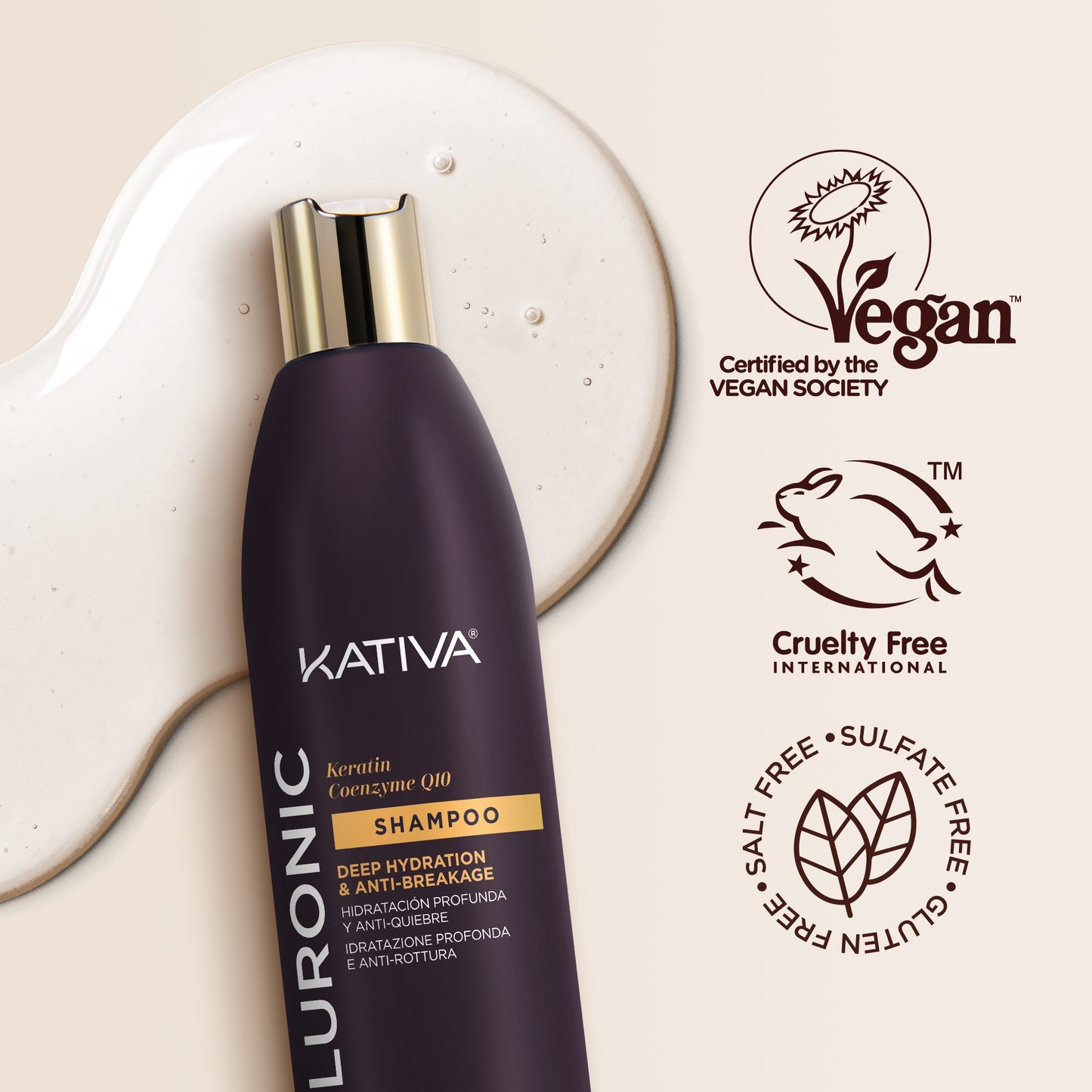 Kativa Hyaluronic Keratin Q10 Conditioner 355 ml – Deep Hydration & Anti-Breakage Care