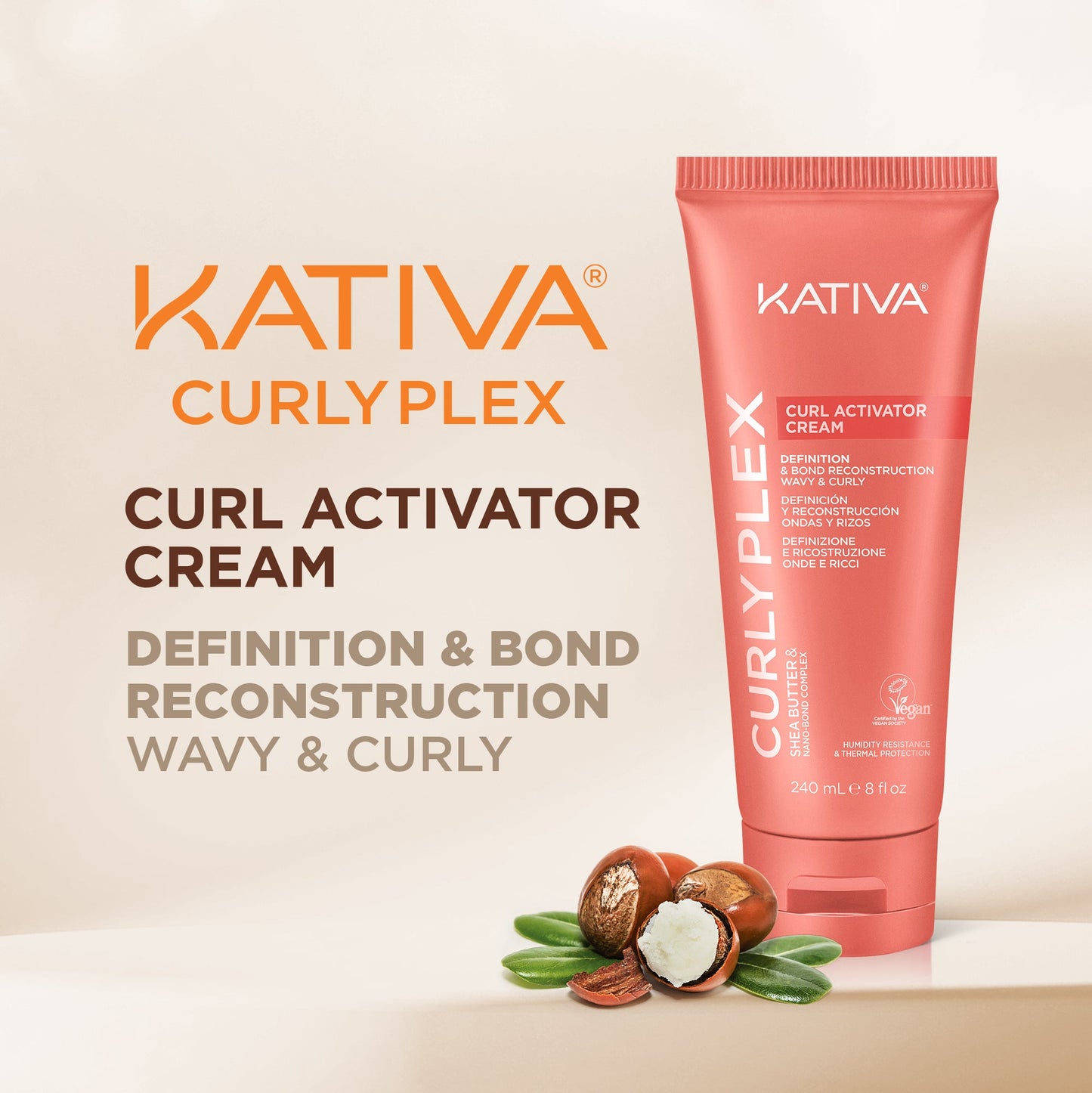 Kativa Curly Plex Curl Activator Cream (W-C) 240 Ml