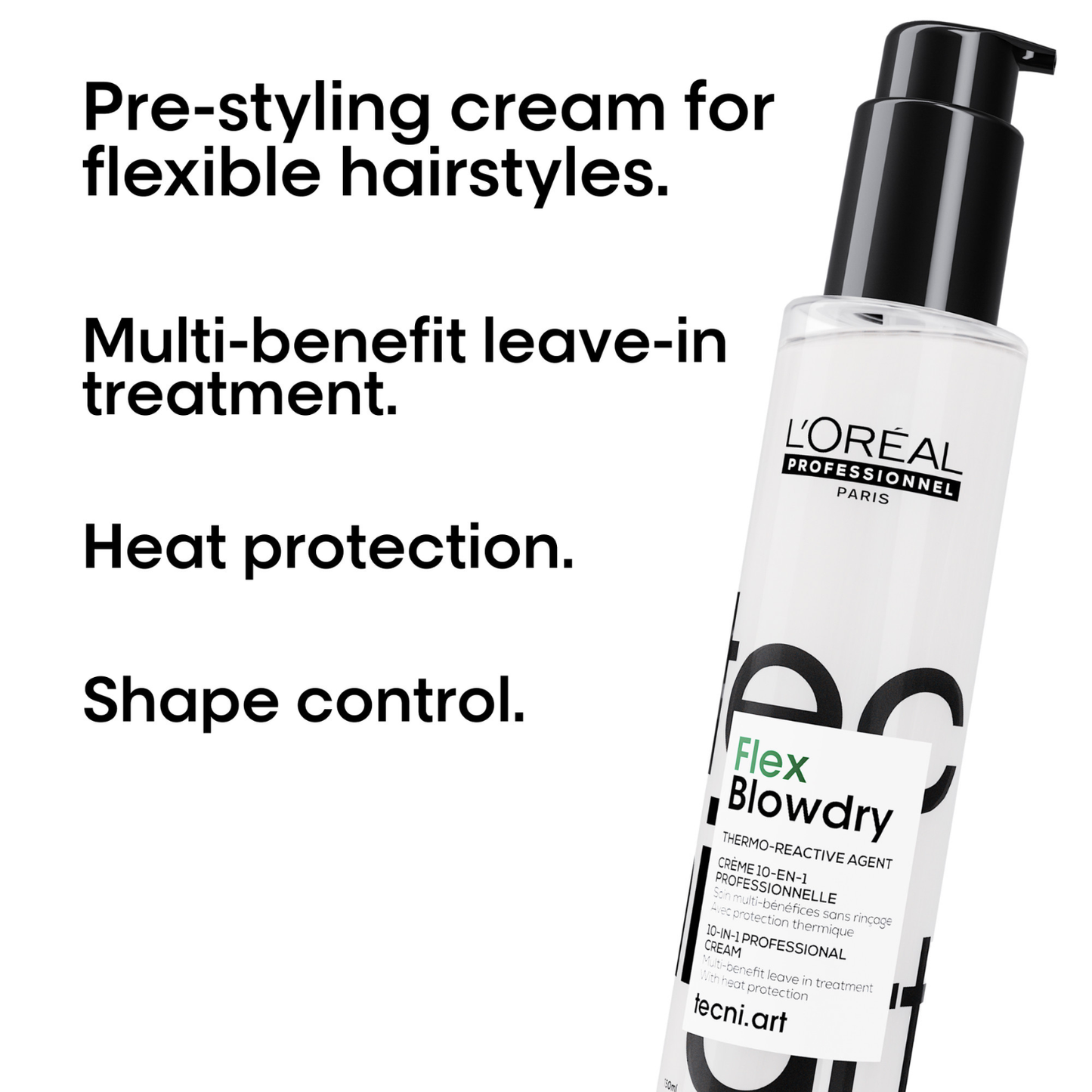 L'Oréal Professionnel Flex Blowdry Heat Protectant Cream – Anti-Frizz Control