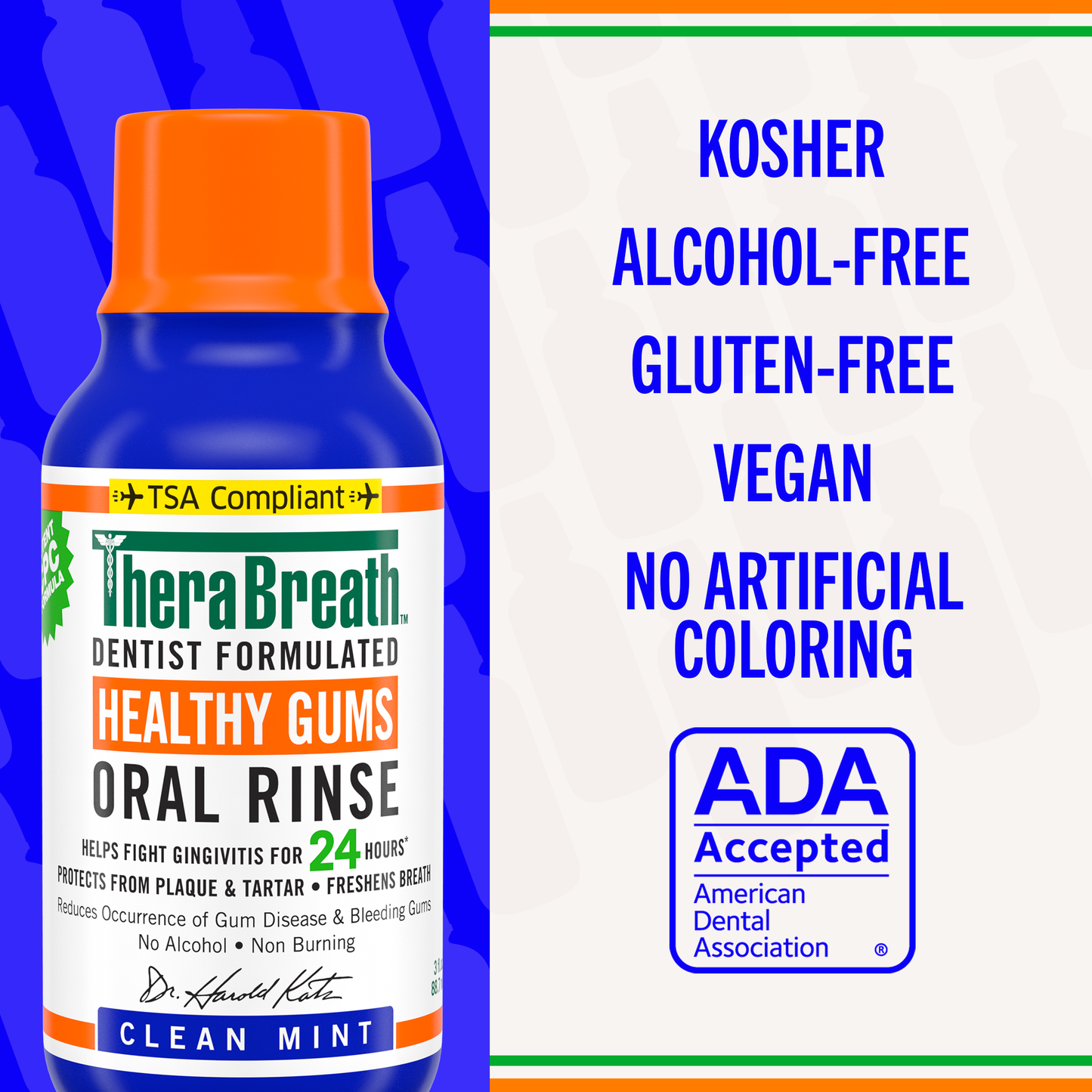 TheraBreath Healthy Gums Mouthwash 3oz (9X8Pk/3Oz CLNMNT)