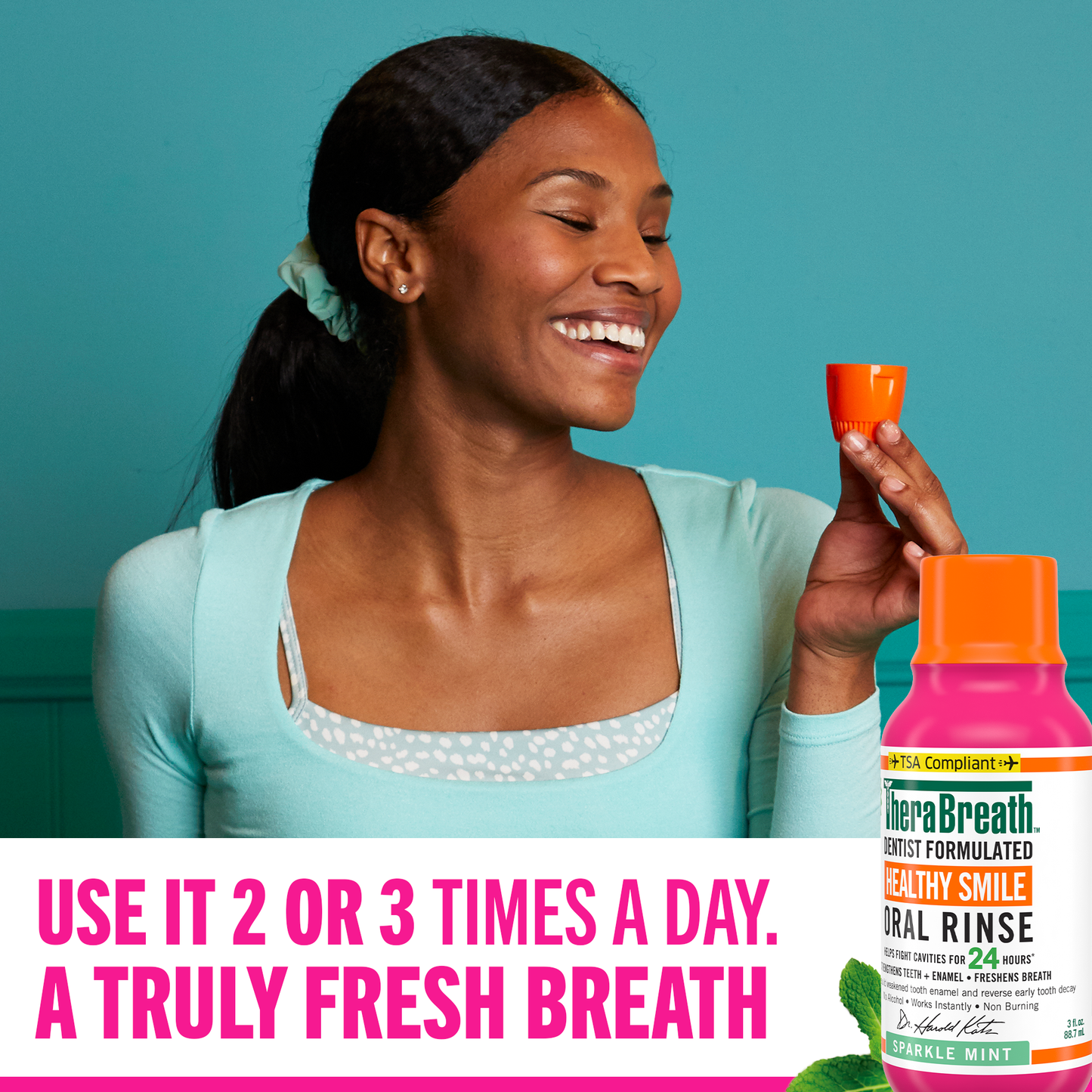 TheraBreath Sparkle Mint Mouthwash 3oz (72/3Oz)