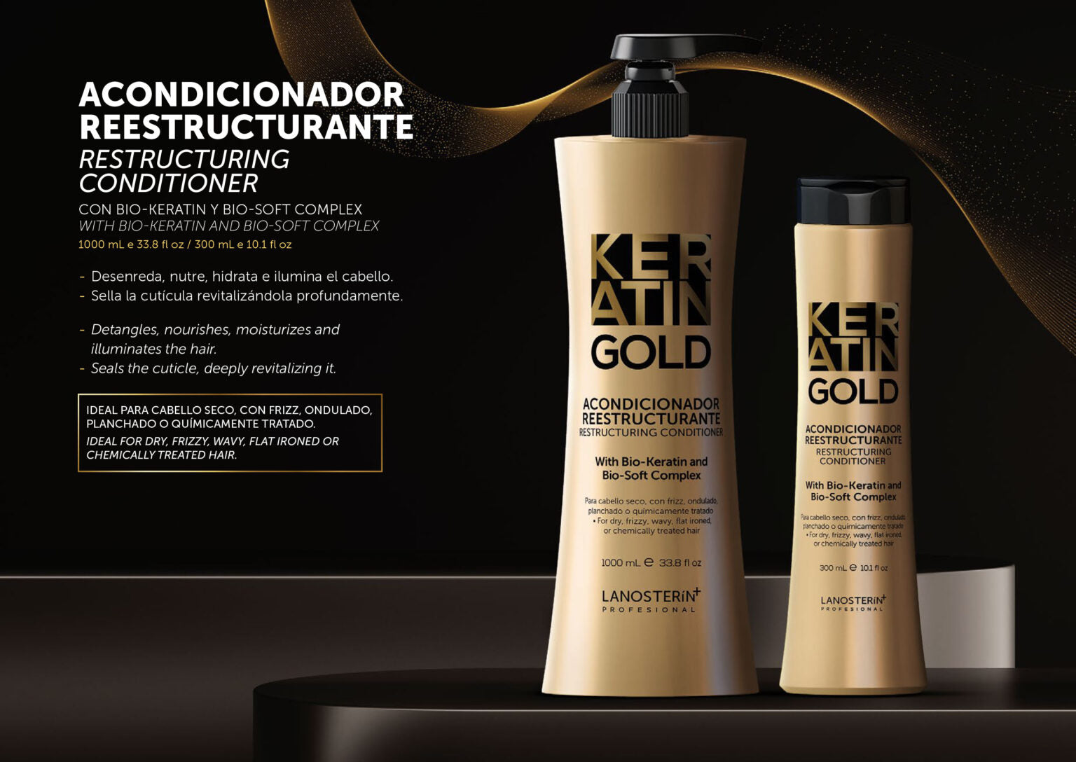 Keratin Gold Restructuring Conditioner 300 ml