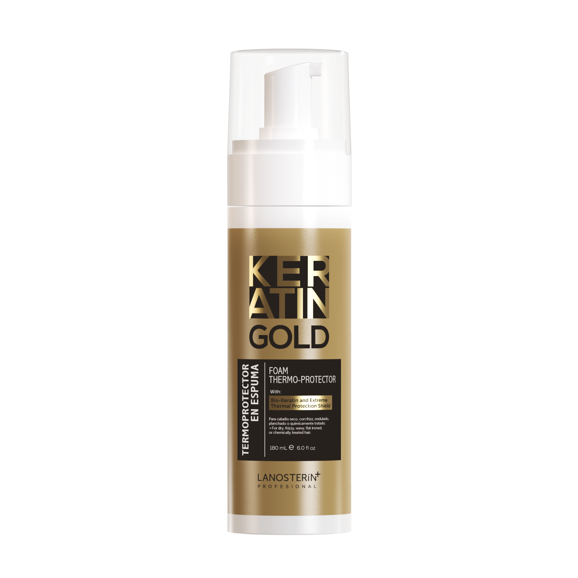 Keratin Gold Heat Protection Foam 180 ml