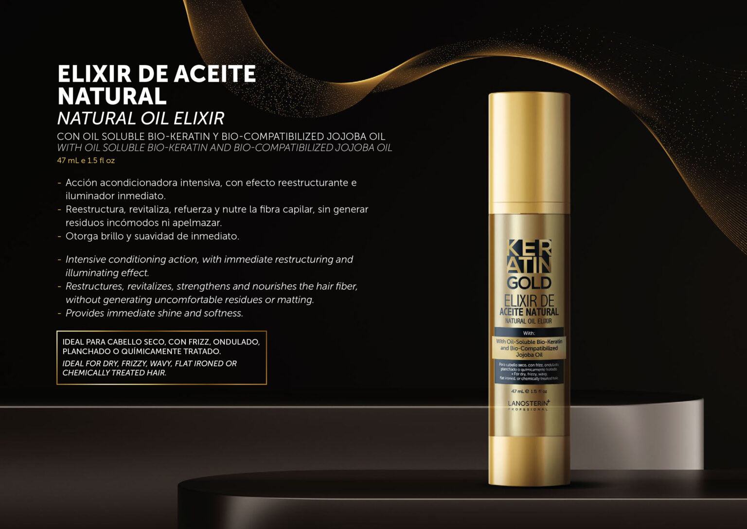 Keratin Gold Natural Oil Elixir 47 ml