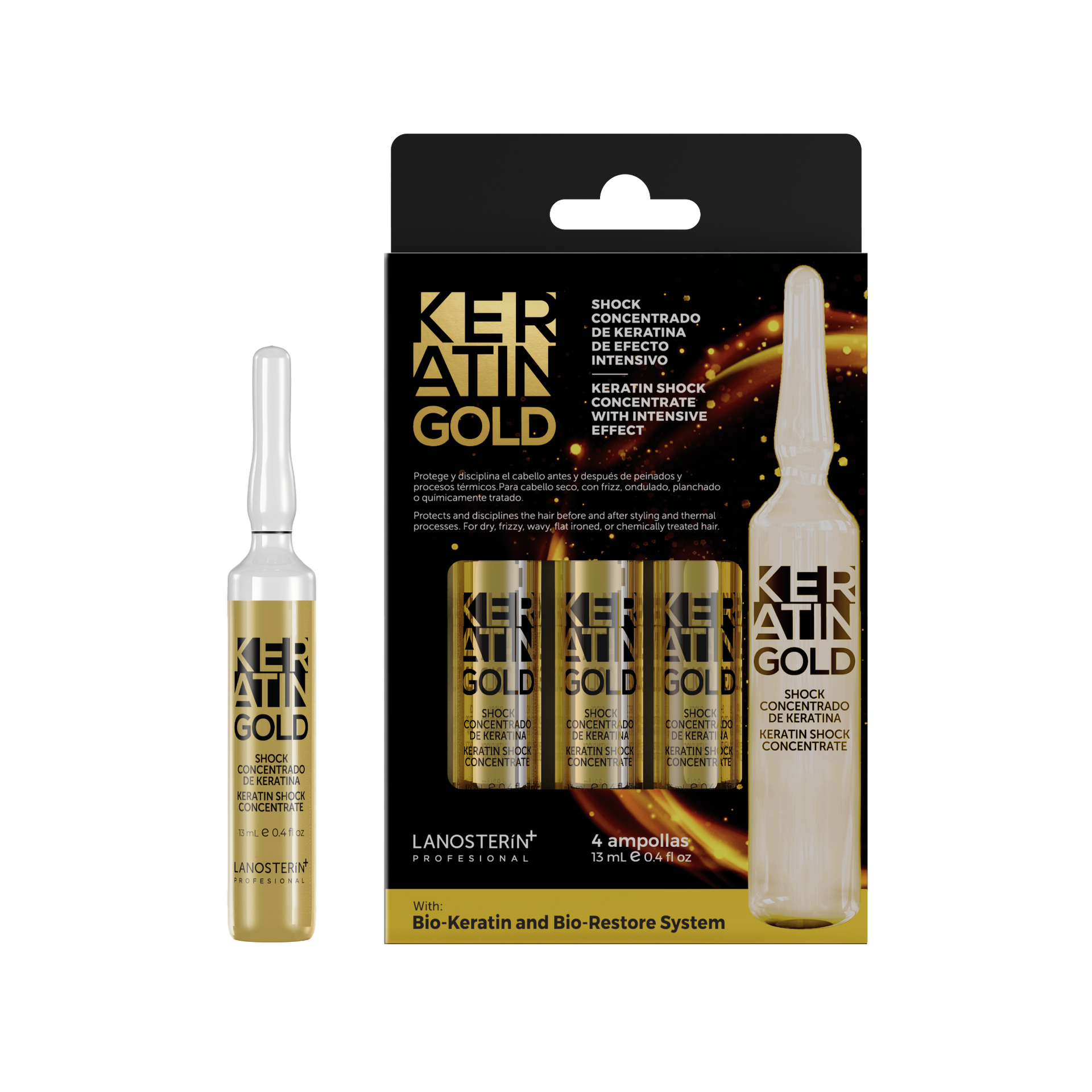 Keratin Gold Intensive Effect Keratin Concentrate Shock x 4 units