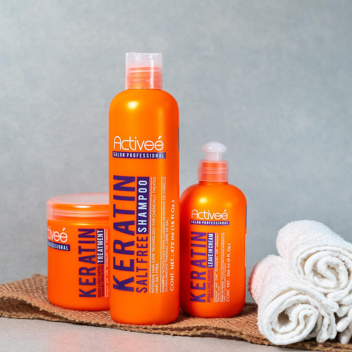 Activeé Keratin Kit | Keratin Repair Shampoo, Conditioner, Leave-In Cream & Treatment