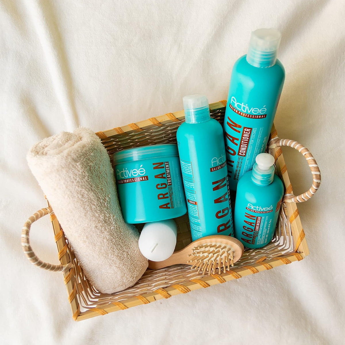 Activeé Professional Argan Kit | Moisturizing Shampoo, Conditioner, Leave-In Cream & Treatment